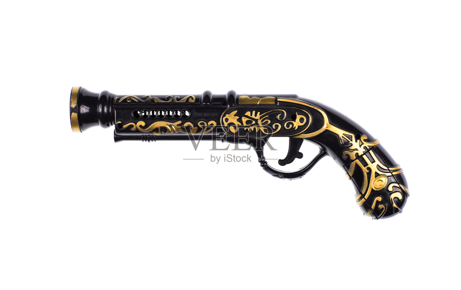 儿童海盗手枪孤立在白色背景照片摄影图片