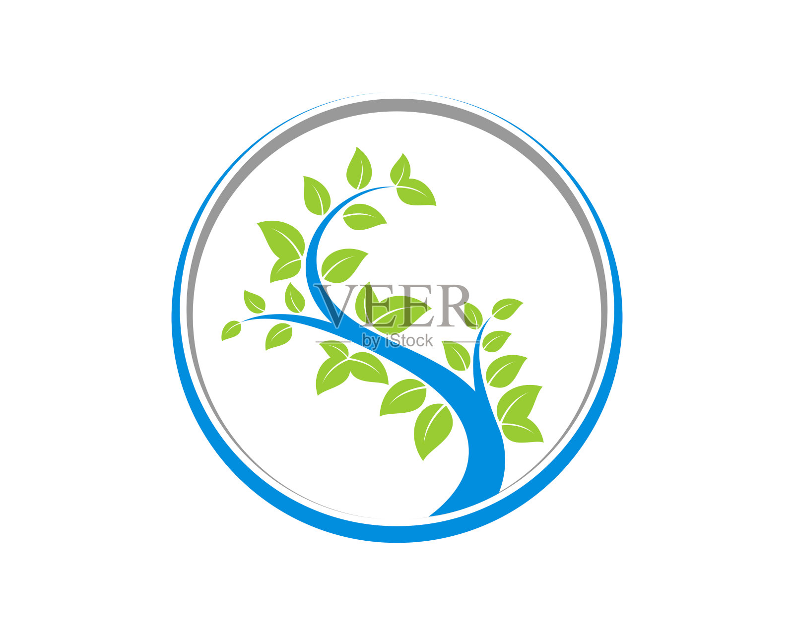 种一圈健康的树插画图片素材