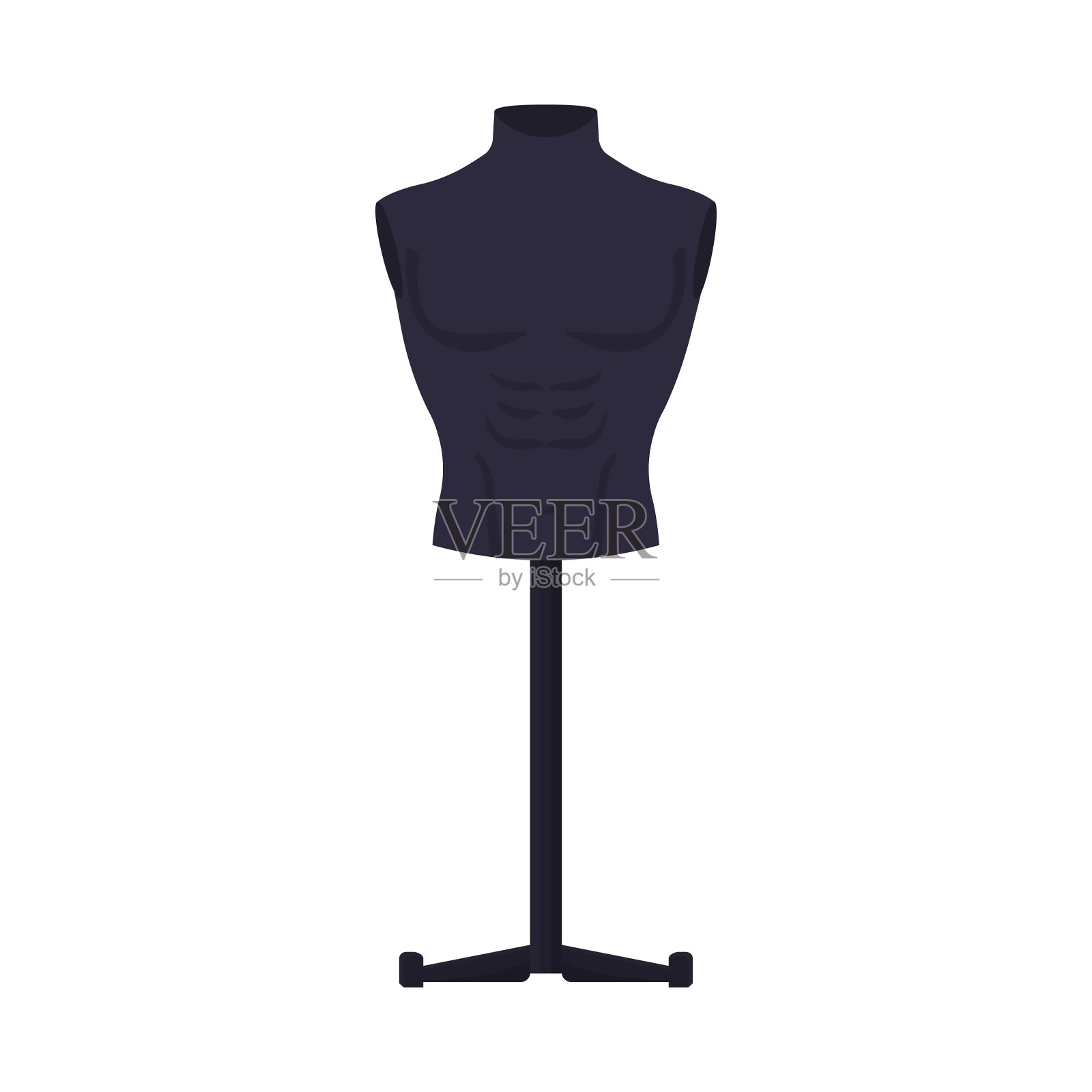 孤立的对象虚拟和半身像图标网络插画图片素材