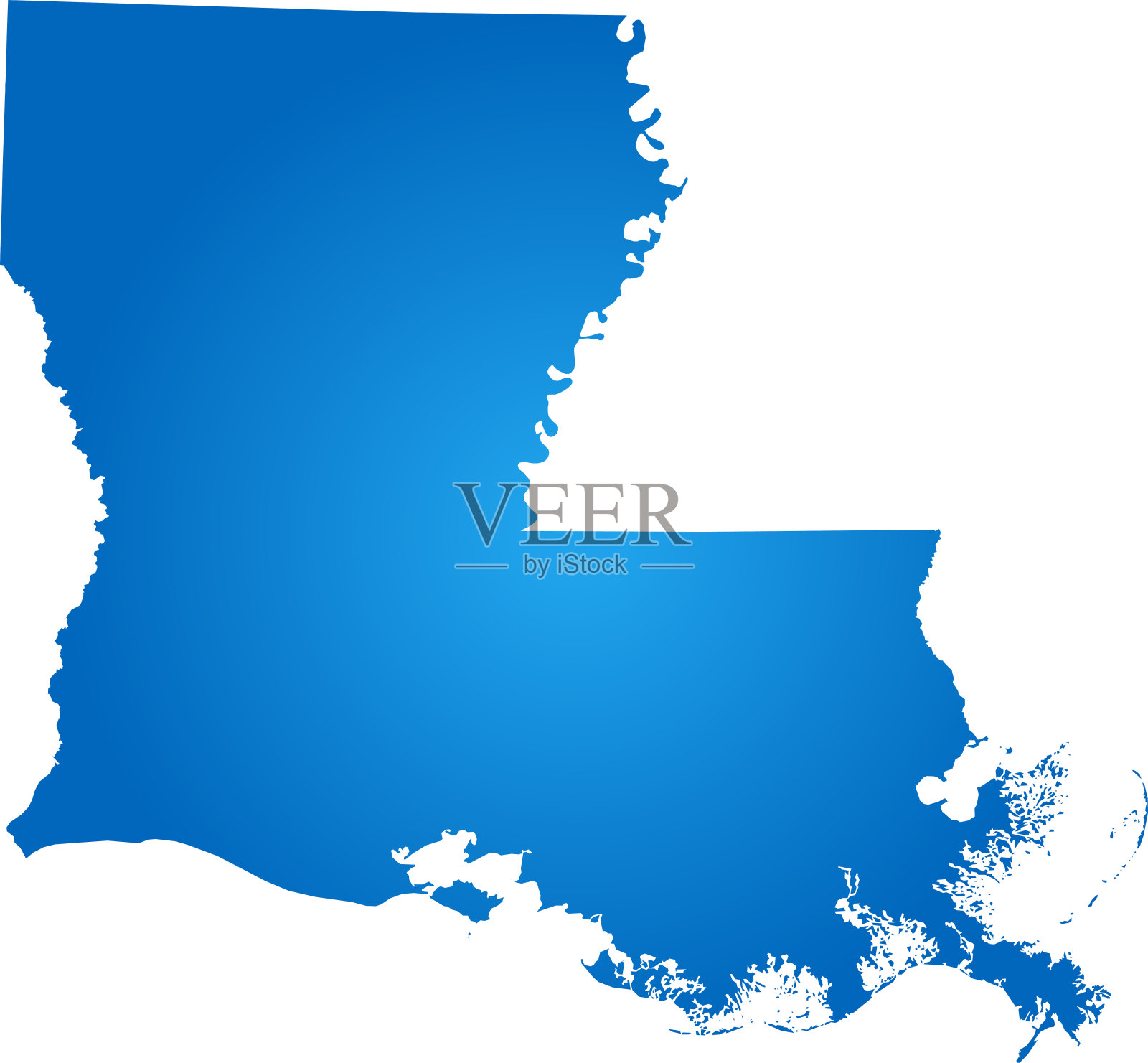 路易斯安那州地图插画图片素材