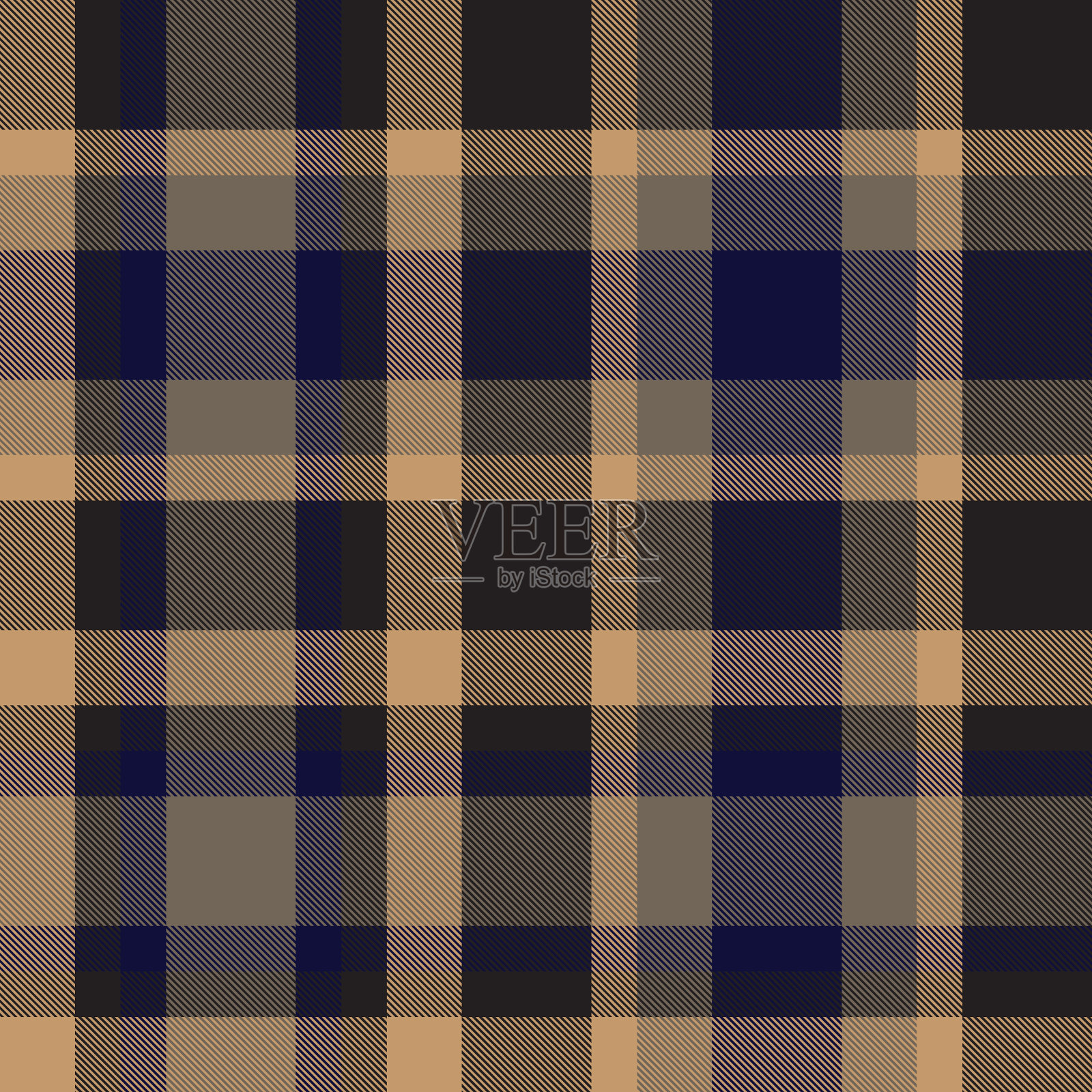 棕色格子呢无缝格子图案插画图片素材