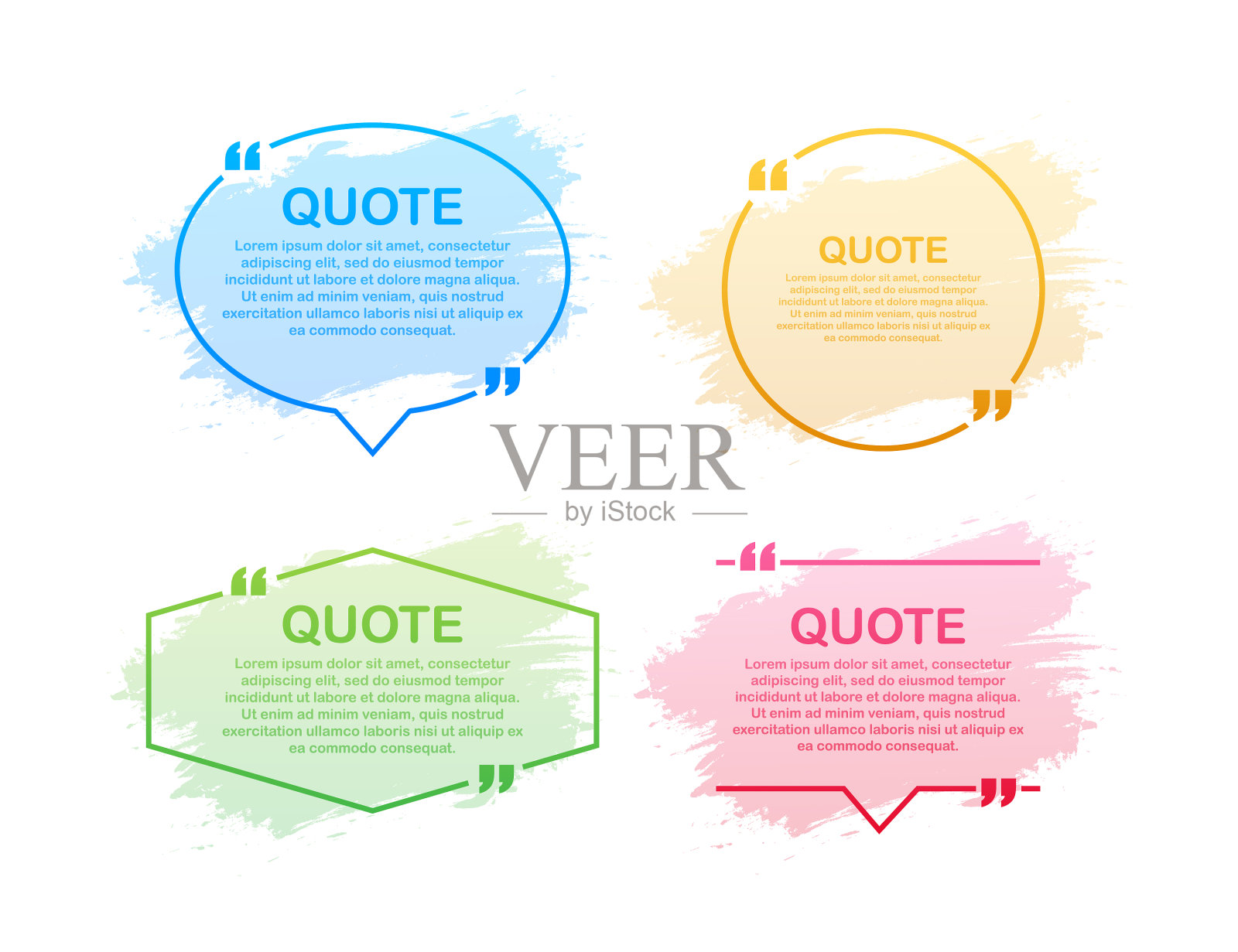 设置引用框架与打印空白模板插画图片素材