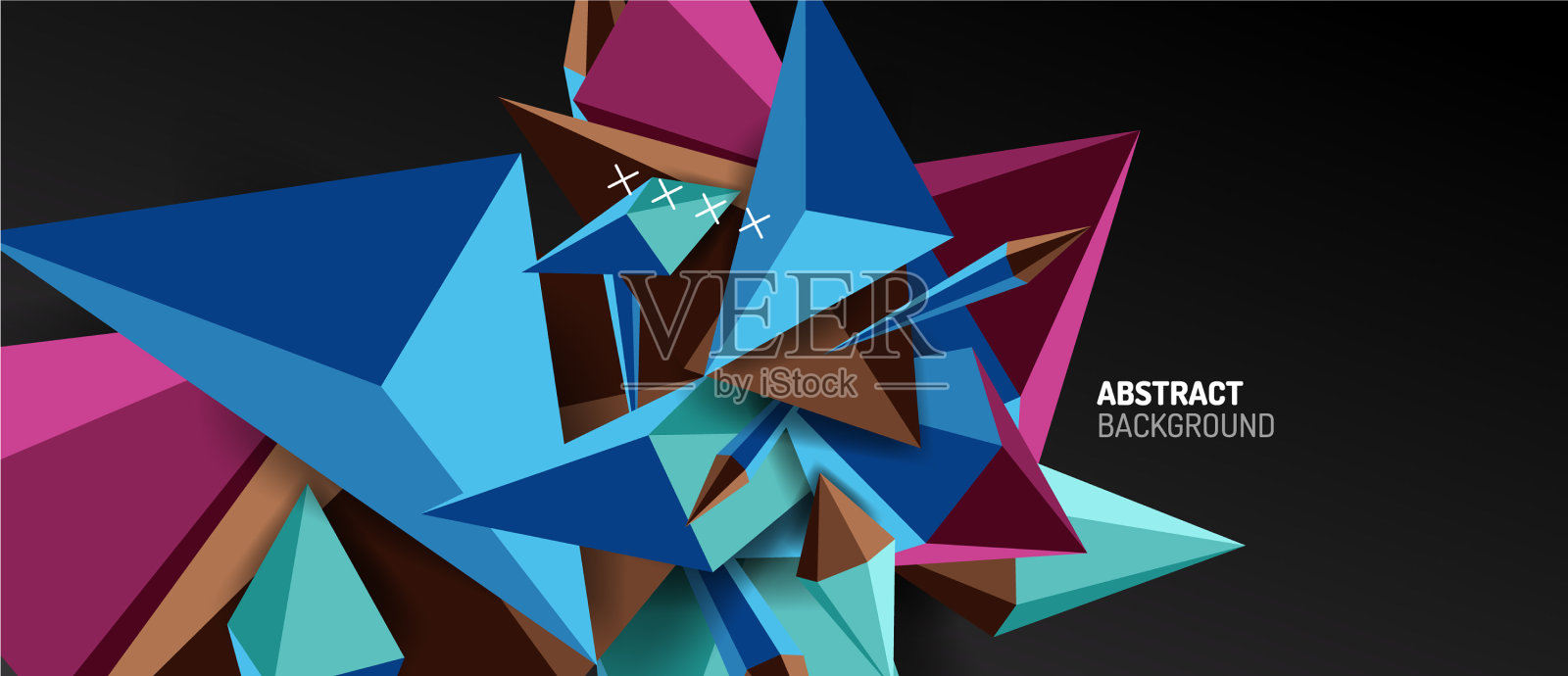 时尚简单的三角形抽象背景插画图片素材