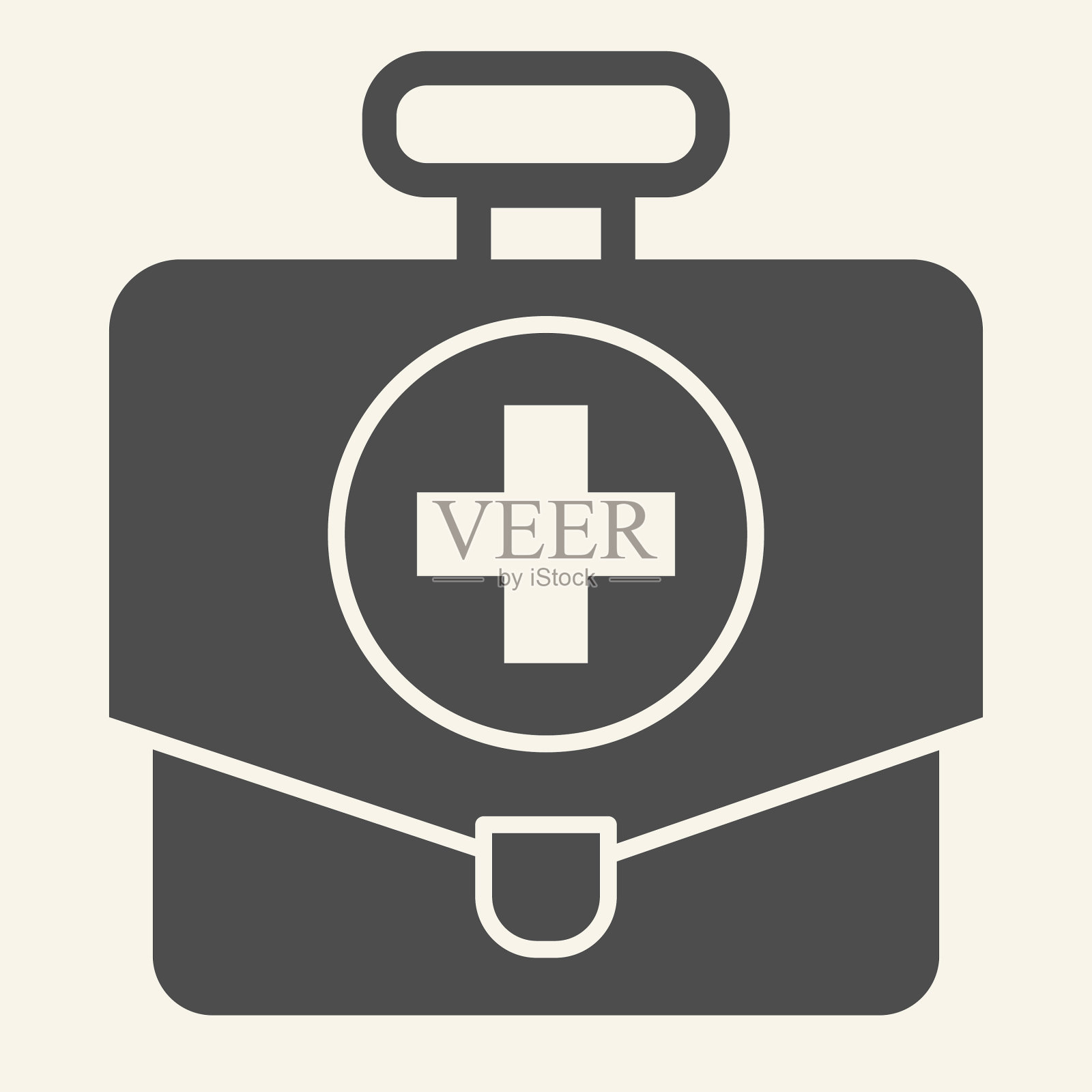 急救箱固体图标医生医疗袋盒图标素材