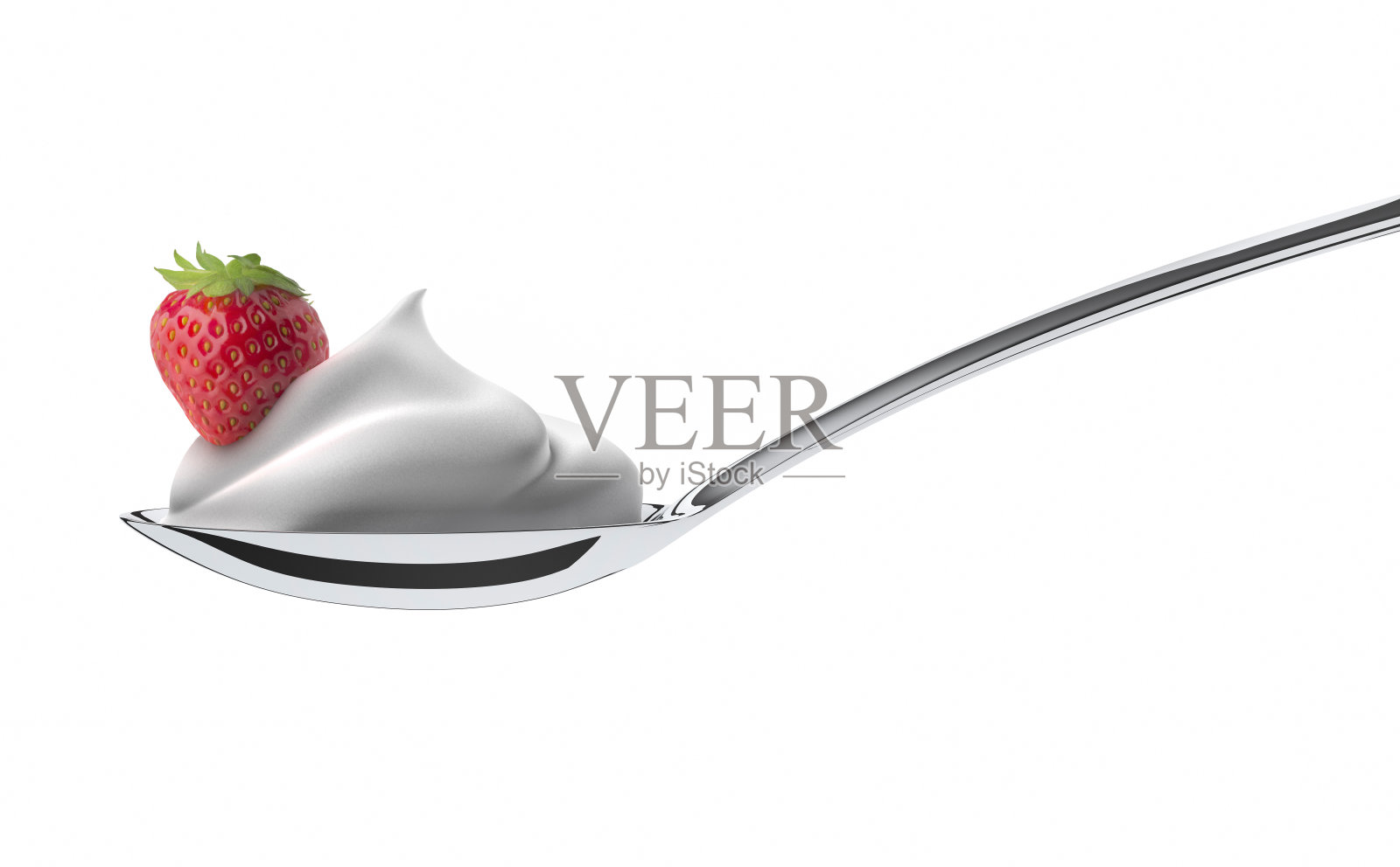 草莓白奶油照片摄影图片