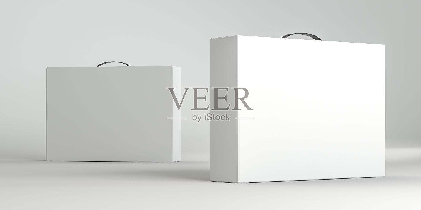 设置白色纸箱与处理模型隔离,3d渲染照片摄影图片
