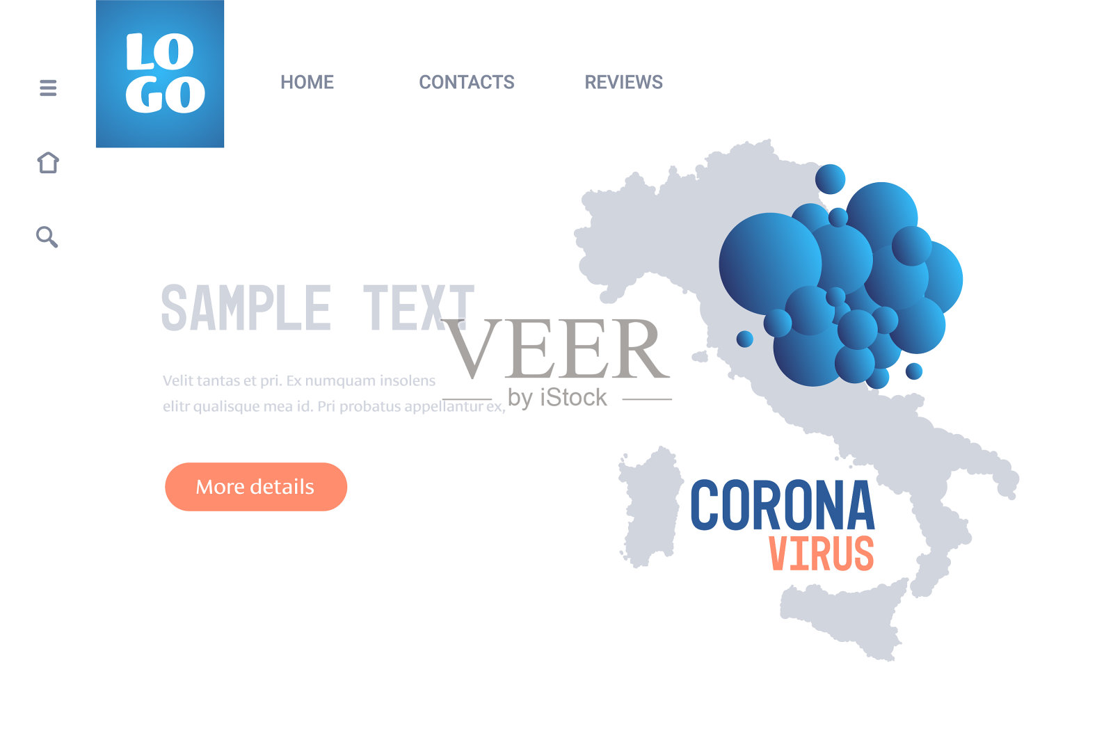 意大利冠状病毒暴发冠状病毒插画图片素材