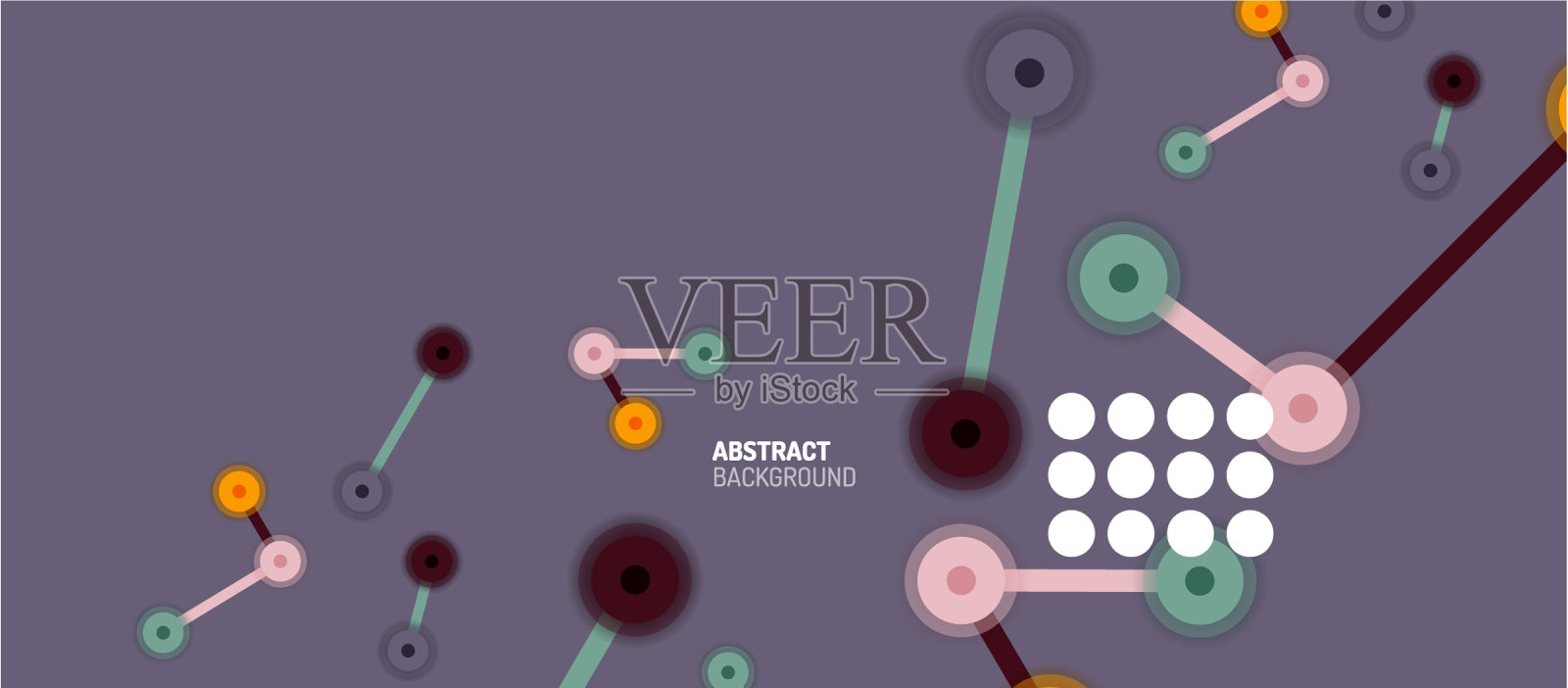 平面风格的几何抽象背景圆插画图片素材