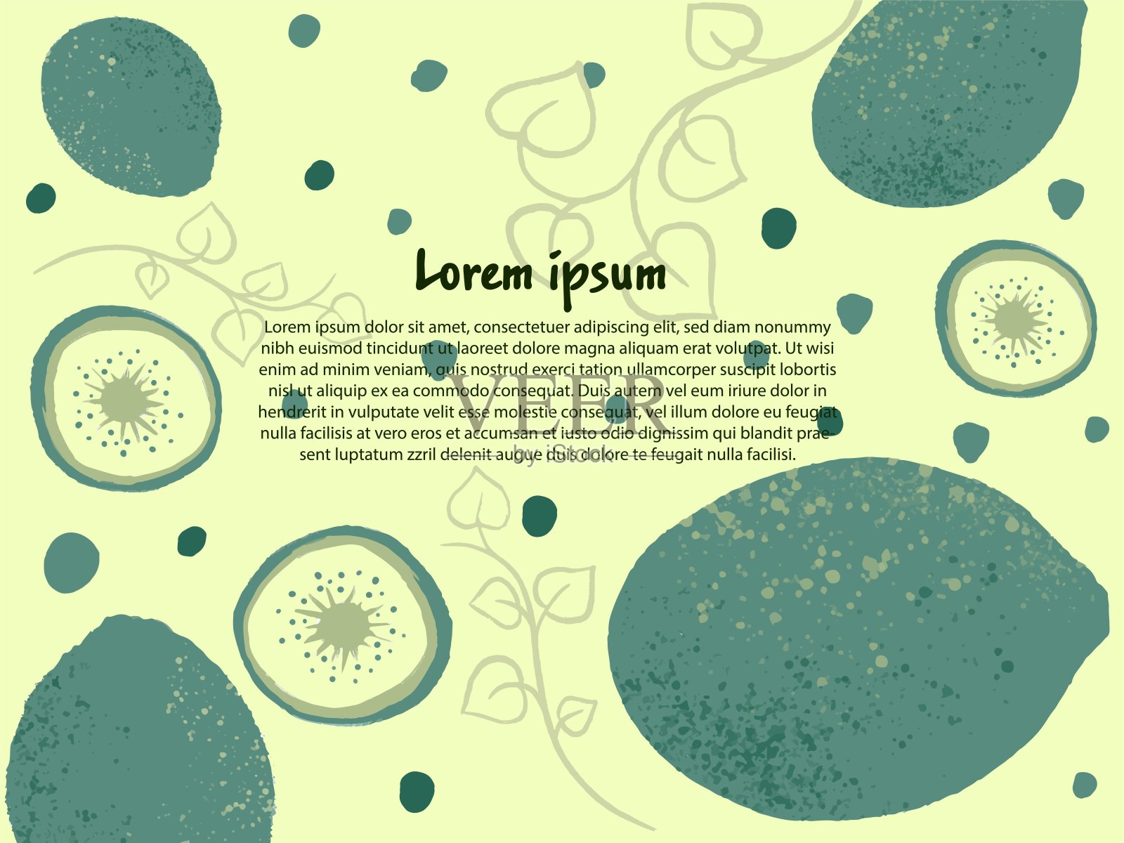 海报的水果插画图片素材