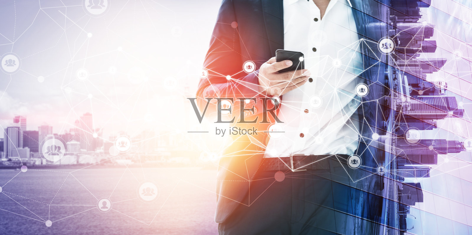 智慧城市将现代创意传播与互联网网络相结合照片摄影图片