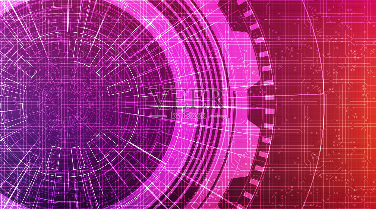 数字齿轮和旋塞在技术背景下,自由空间的文本输入,矢量插画图片素材