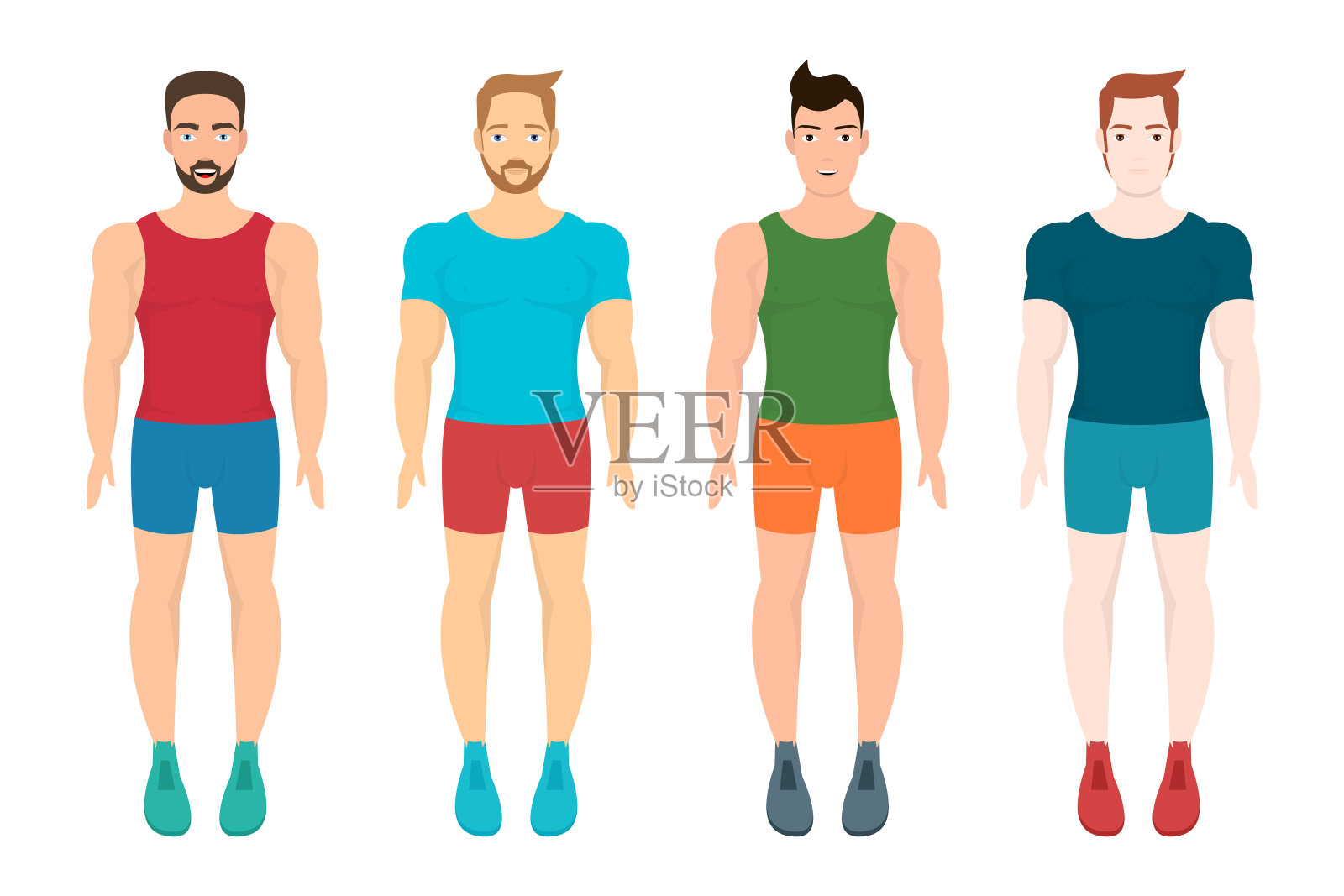 运动男子矢量设计插图孤立在白色的背景插画图片素材