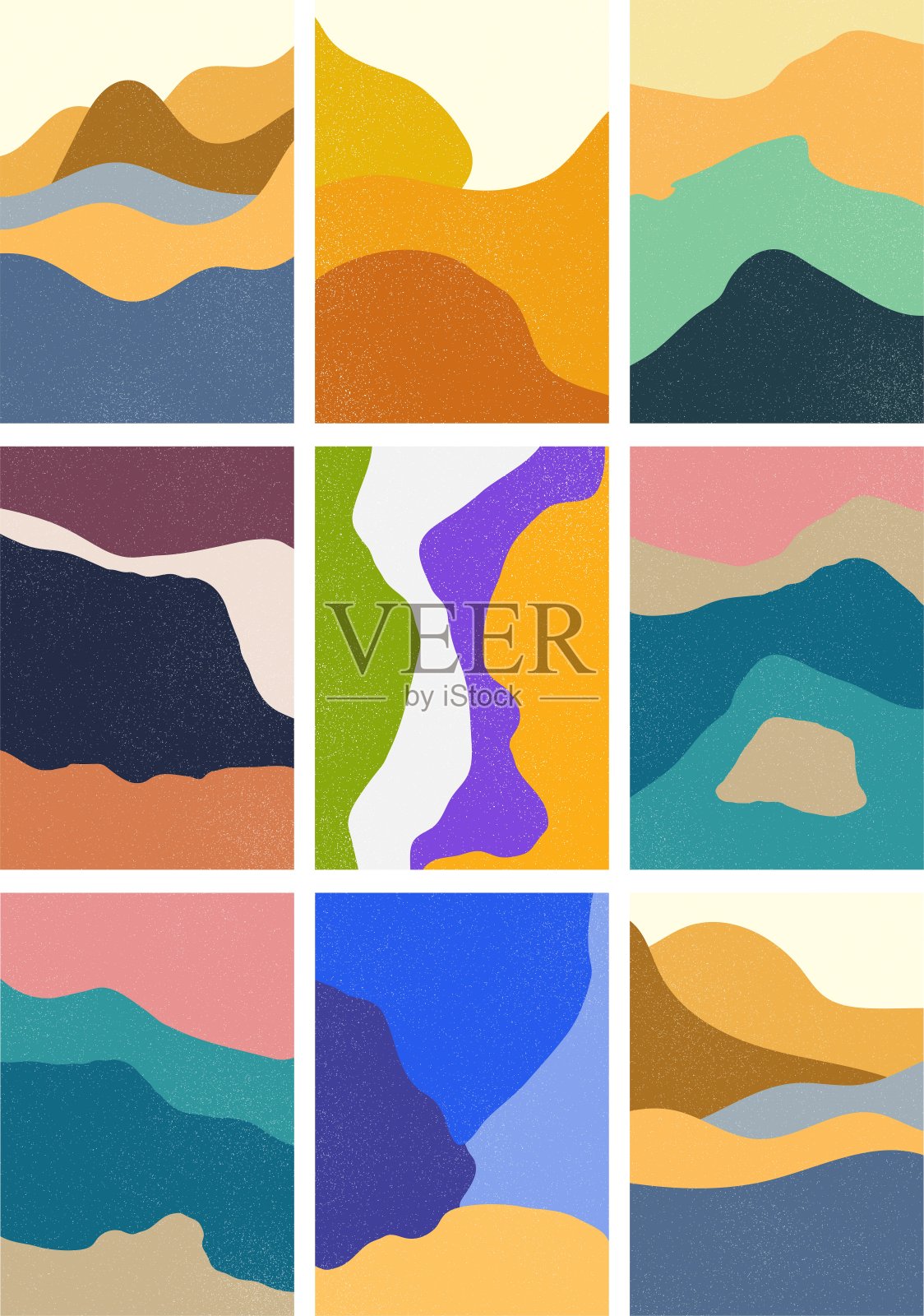 现代艺术背景中的复古风格。现代图形模式。插画图片素材