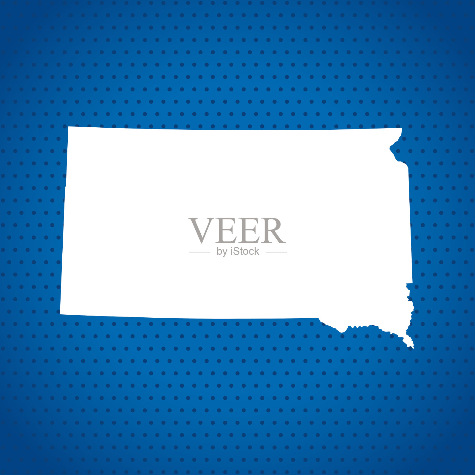 南达科他州地图插画图片素材