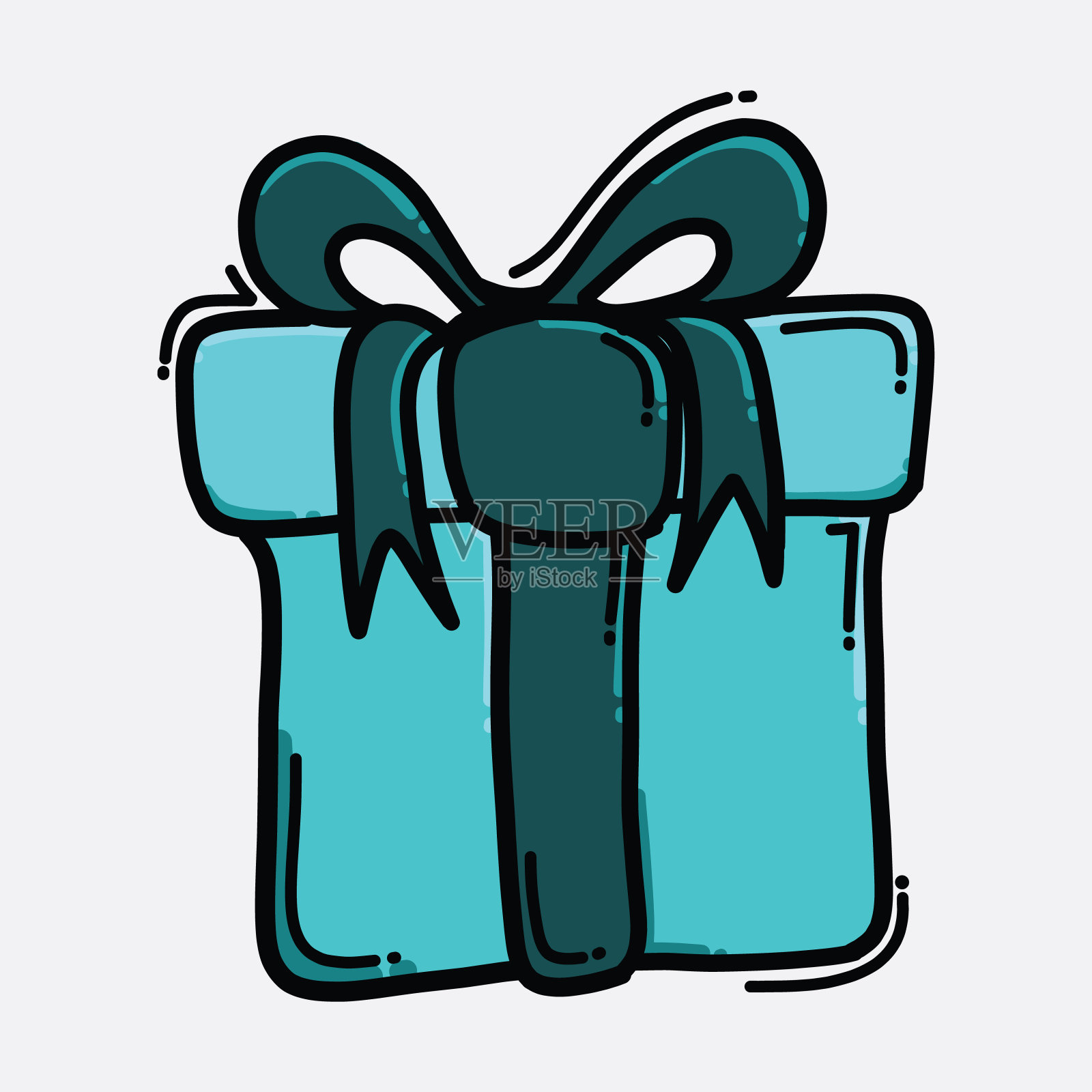 礼物颜色矢量图标。手绘素描插图eps10插画图片素材