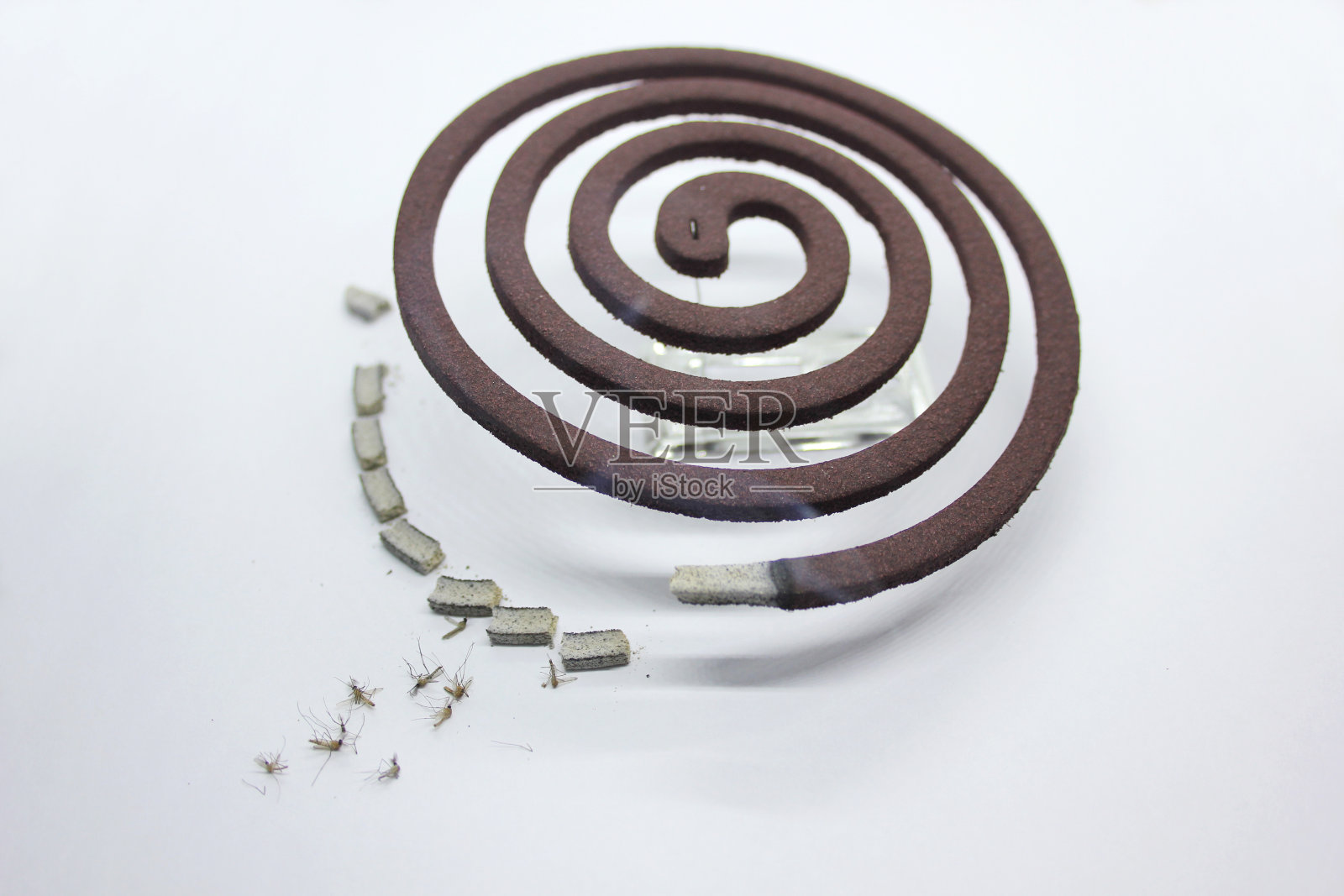 驱蚊线圈防蚊隔离白色背景特写照片摄影图片