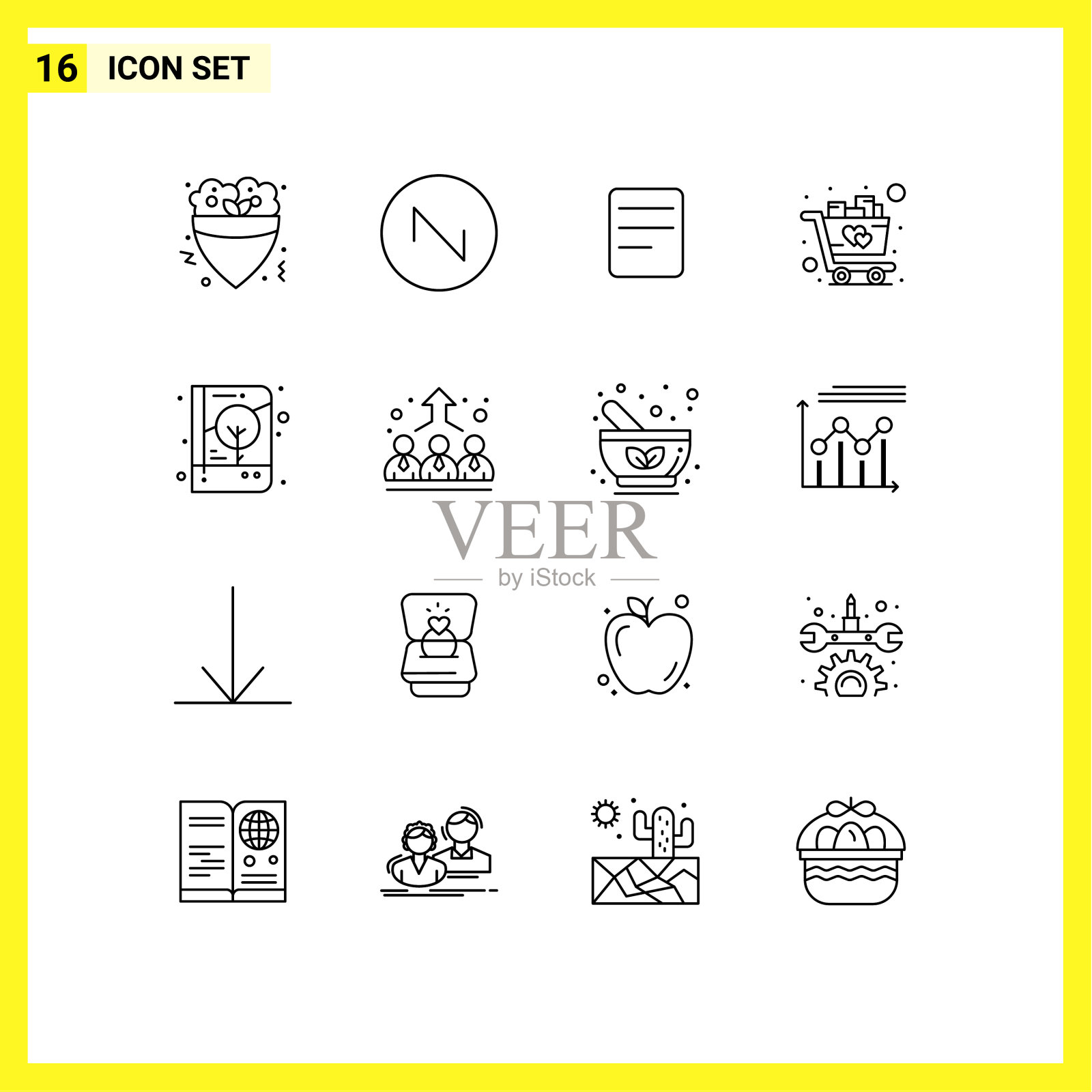 16大纲概念的网站,移动和应用程序插画图片素材