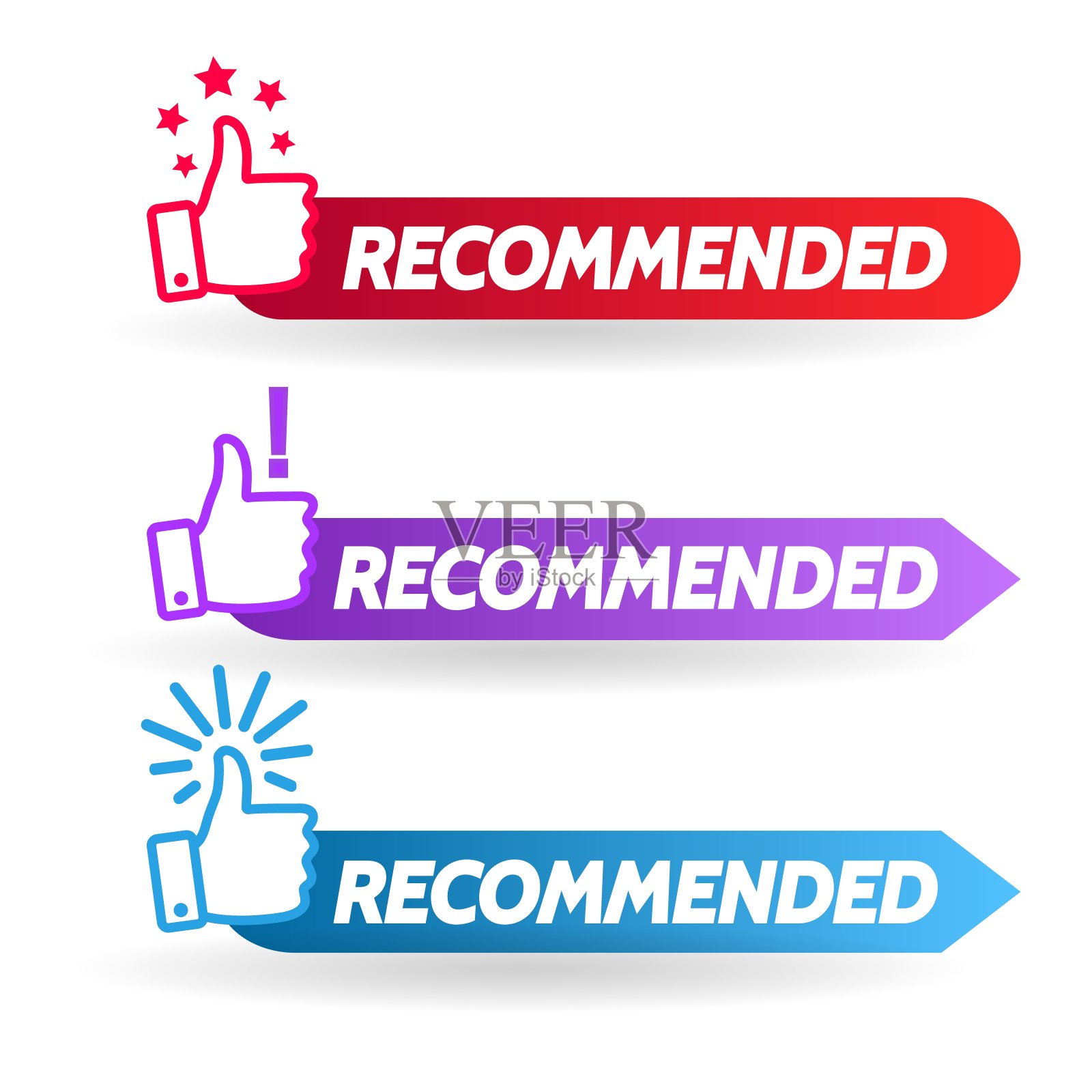 竖起大拇指的横幅插画图片素材