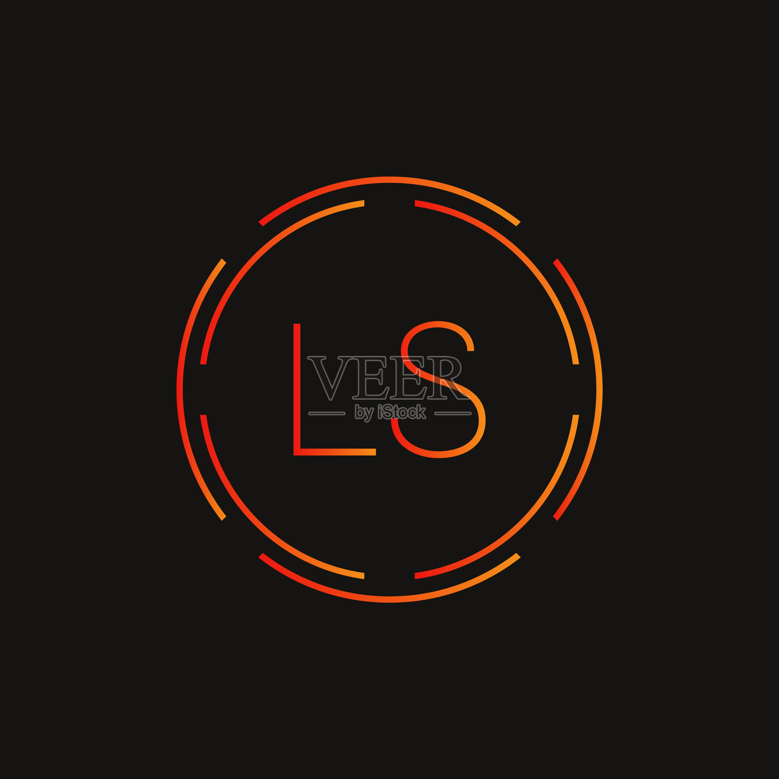 首字母ls标志设计模板摘要插画图片素材