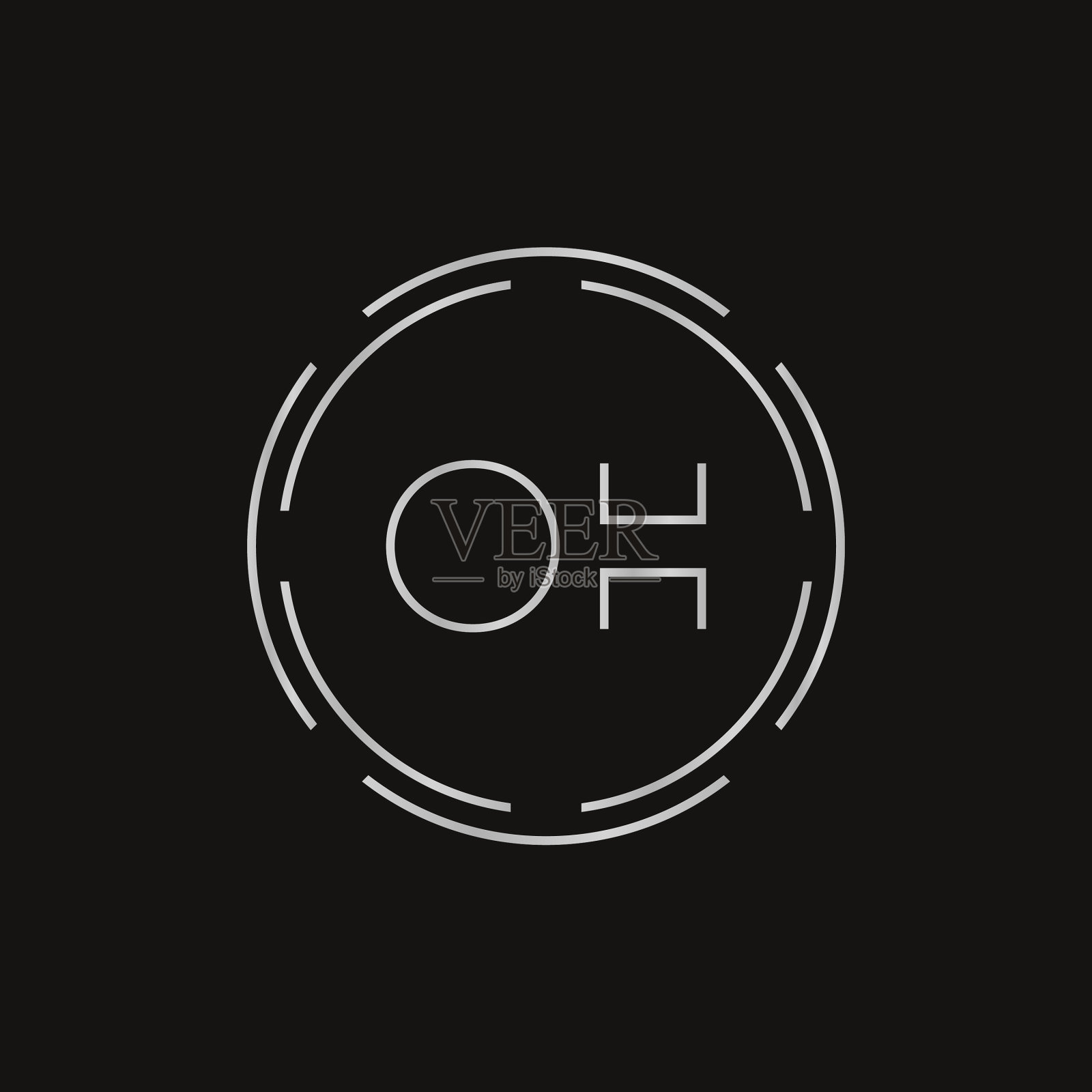 首字母oh标志设计模板插画图片素材