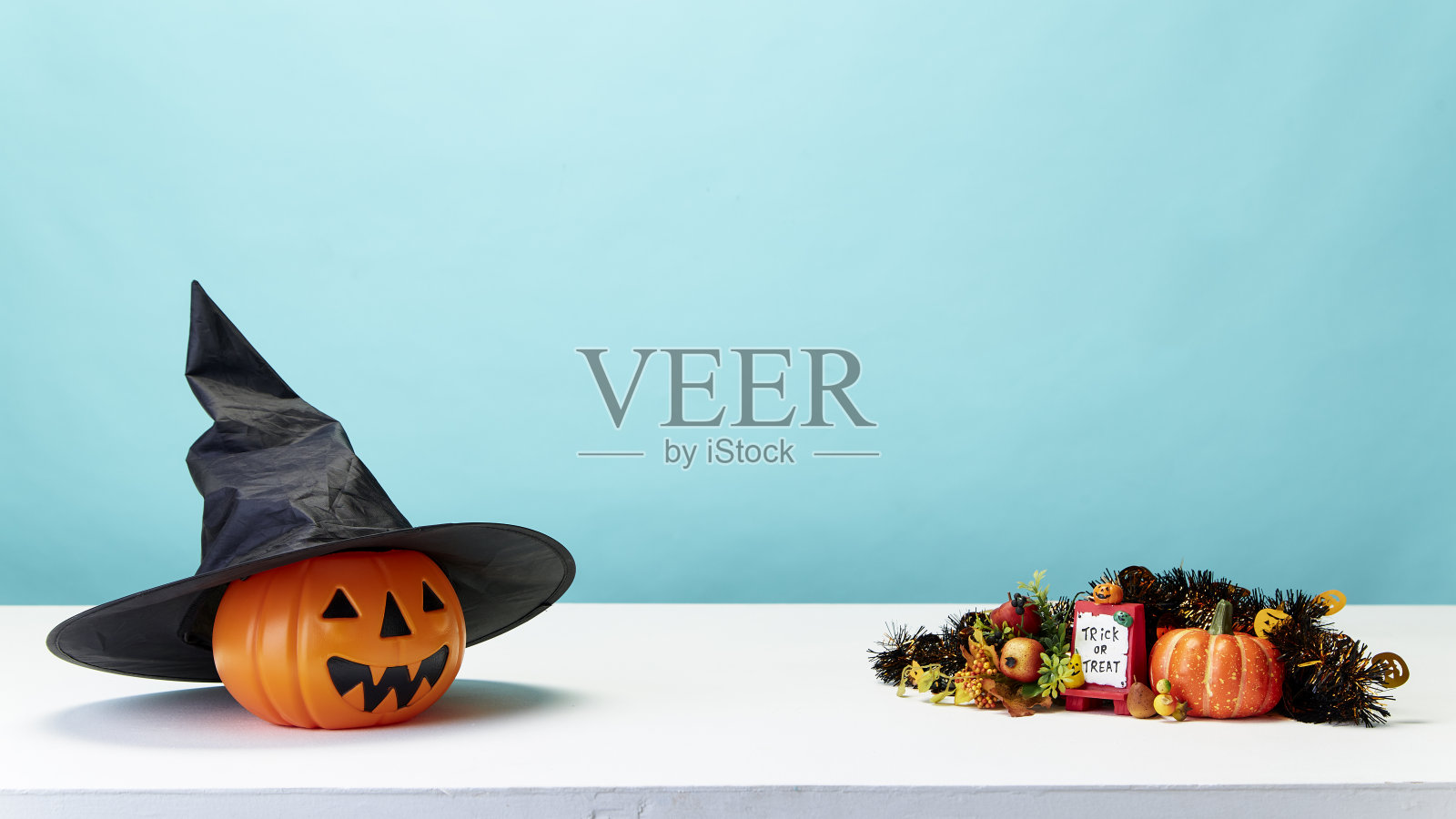 万圣节假期南瓜杰克o灯笼派对装饰照片摄影图片