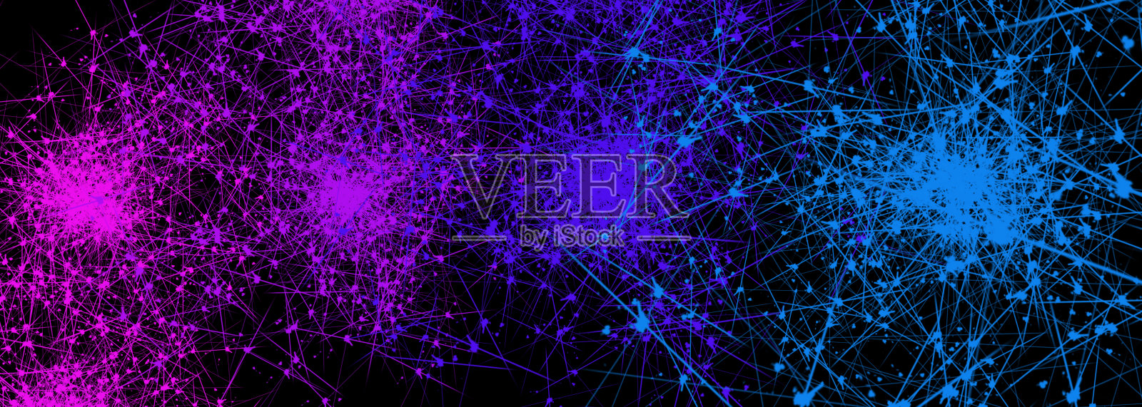 粉红色,紫色,蓝色,青色网眼。连接的圆和线插画图片素材
