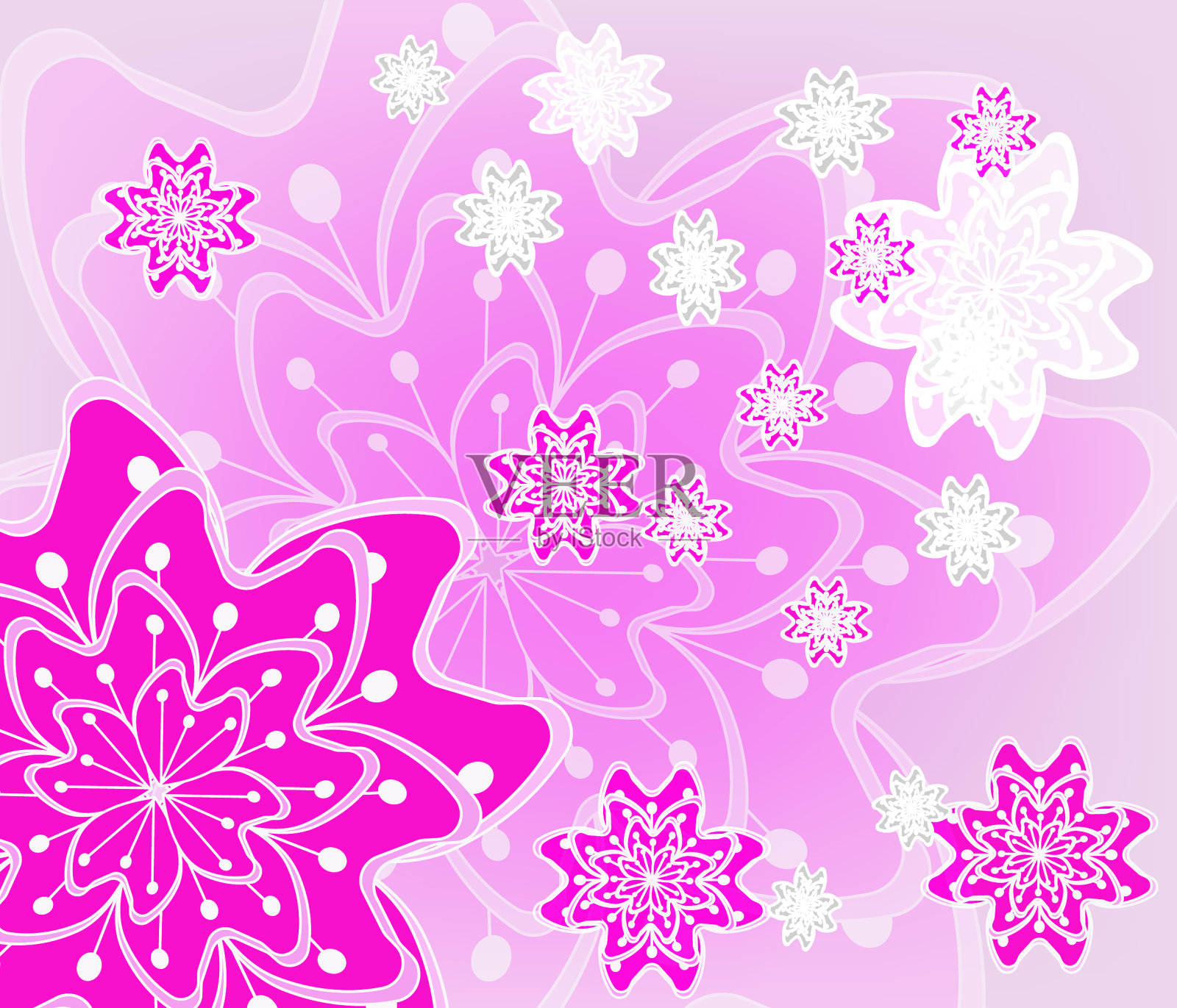 美丽的樱花盛开了插画图片素材