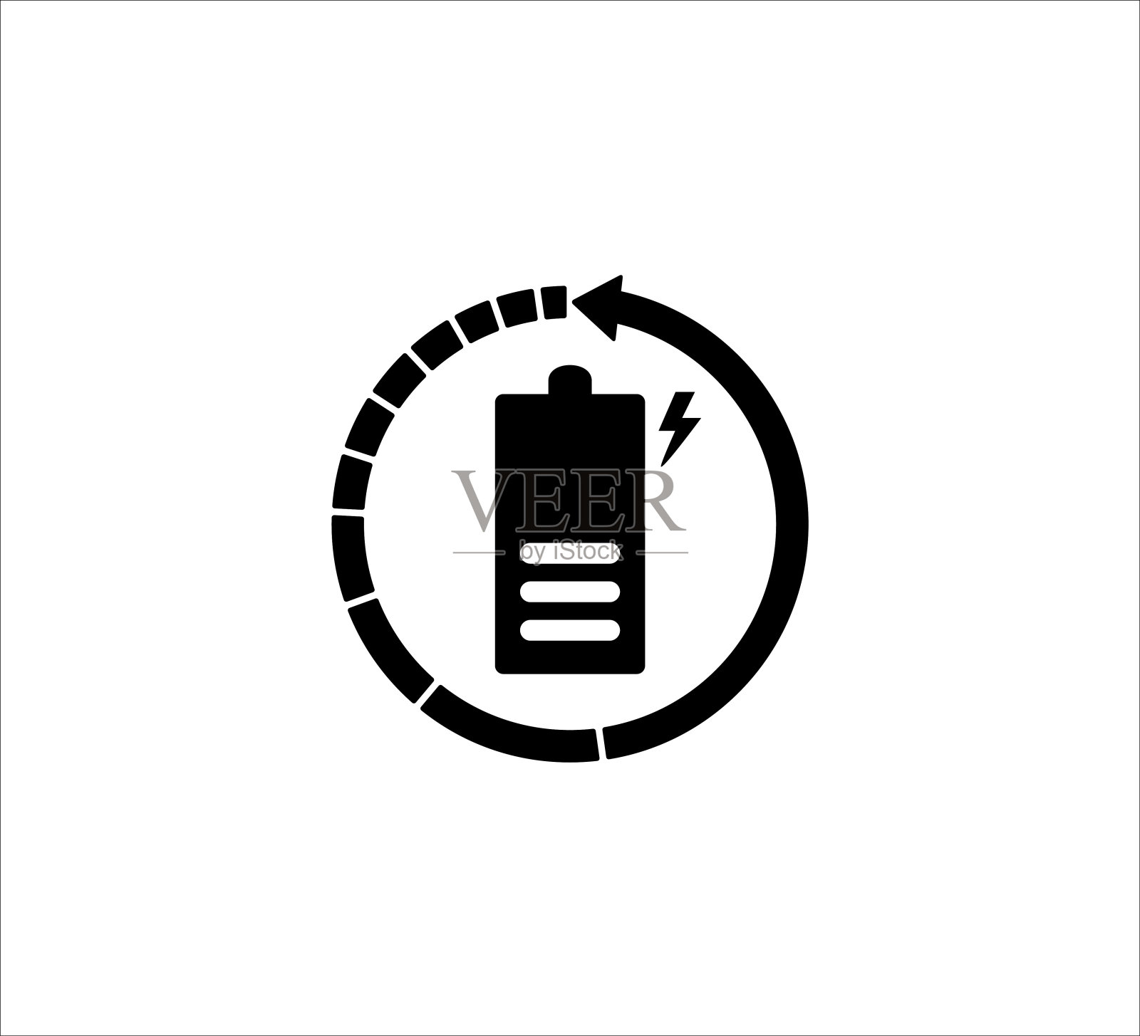 电动无线充电矢量图标设计模板图标素材