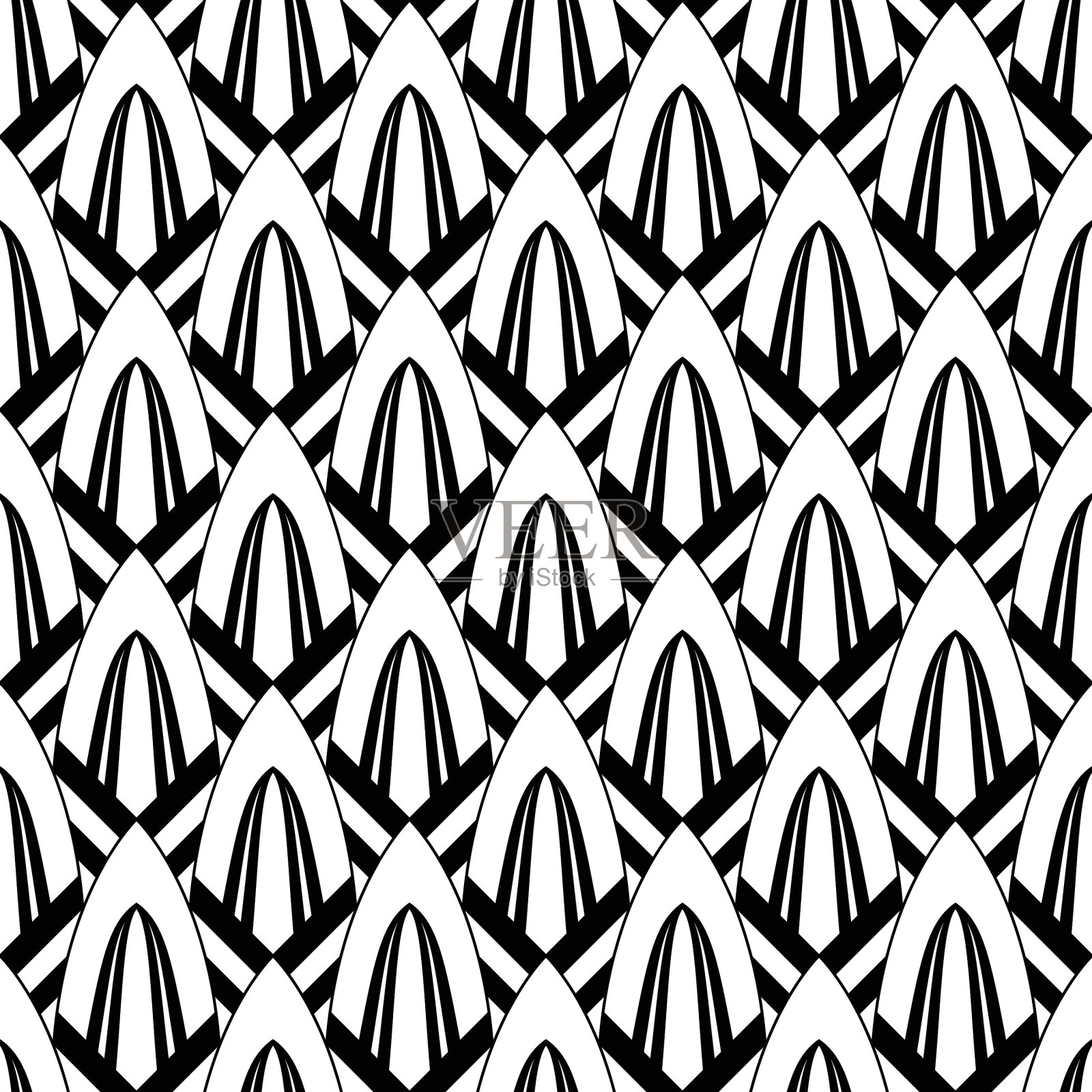 艺术装饰图案黑白背景插画图片素材