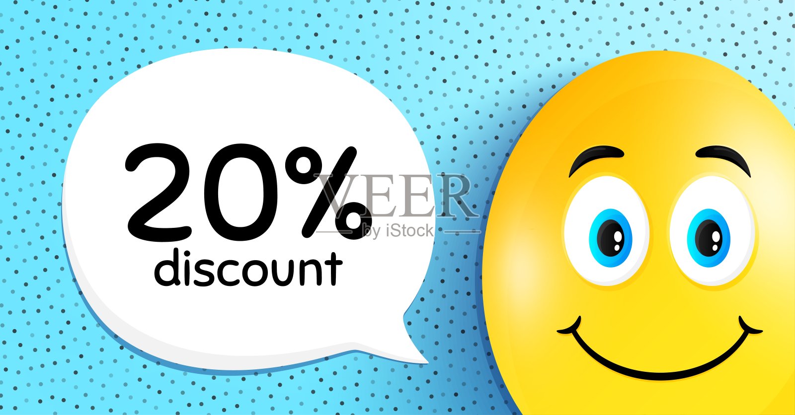 20%的折扣。销售报价。向量图标素材