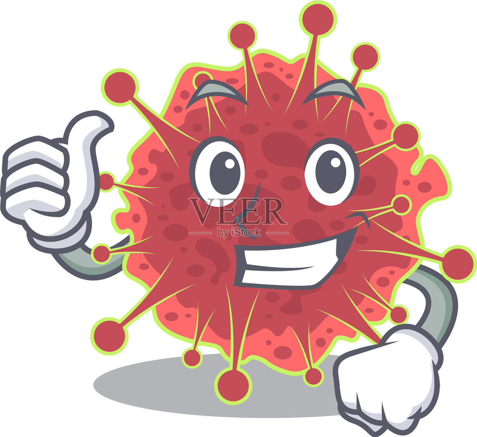 冠状病毒卡通人物设计制作可以插画图片素材