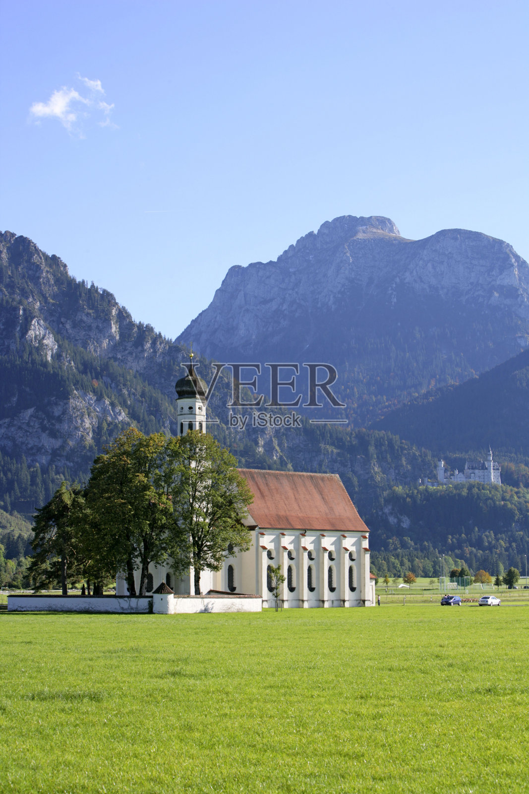 巴伐利亚州施万高附近的圣科洛曼教堂照片摄影图片