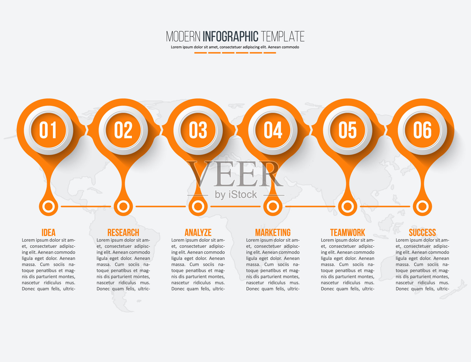 摘要三维纸张信息图。业务模板。矢量图插画图片素材