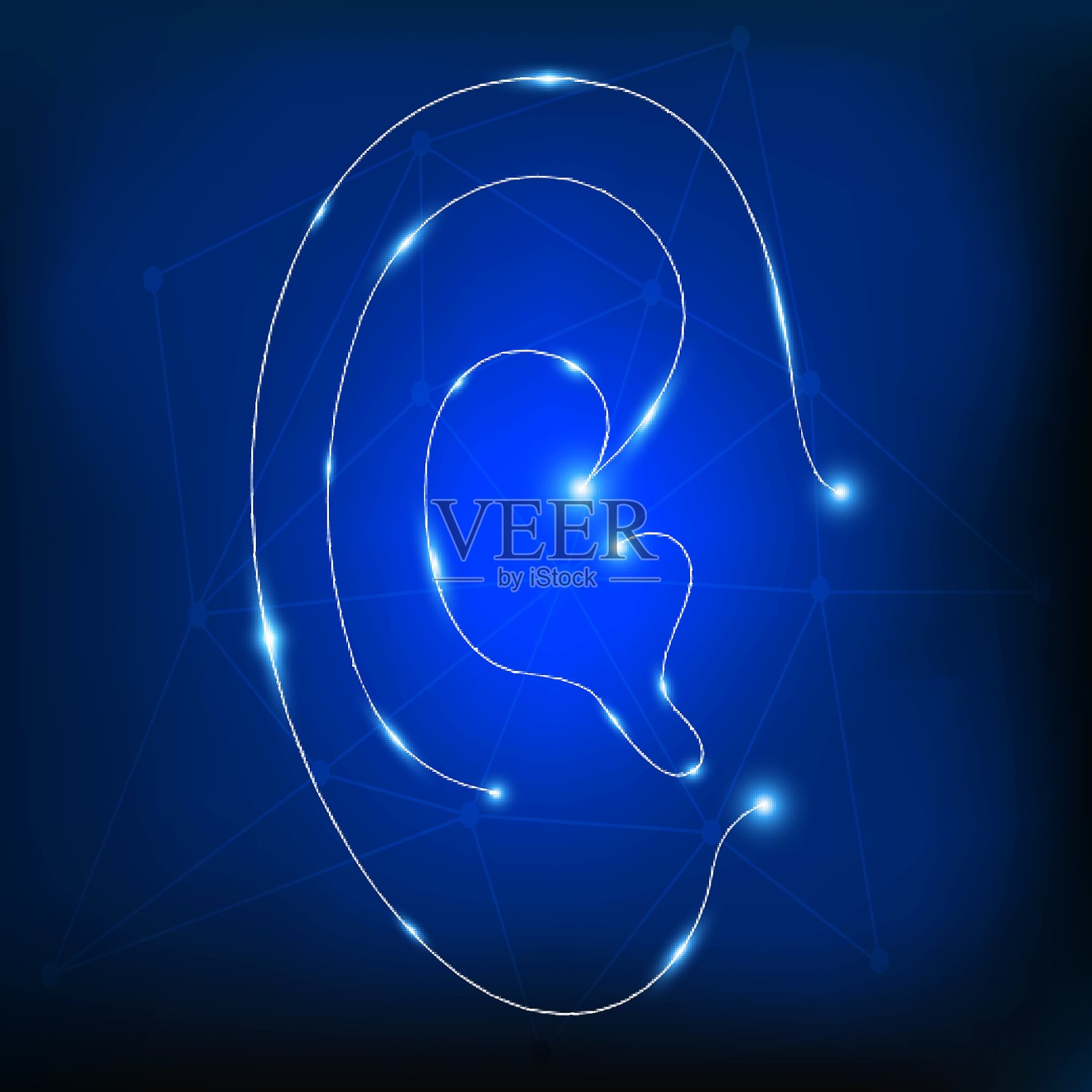 耳线图标。插画图片素材