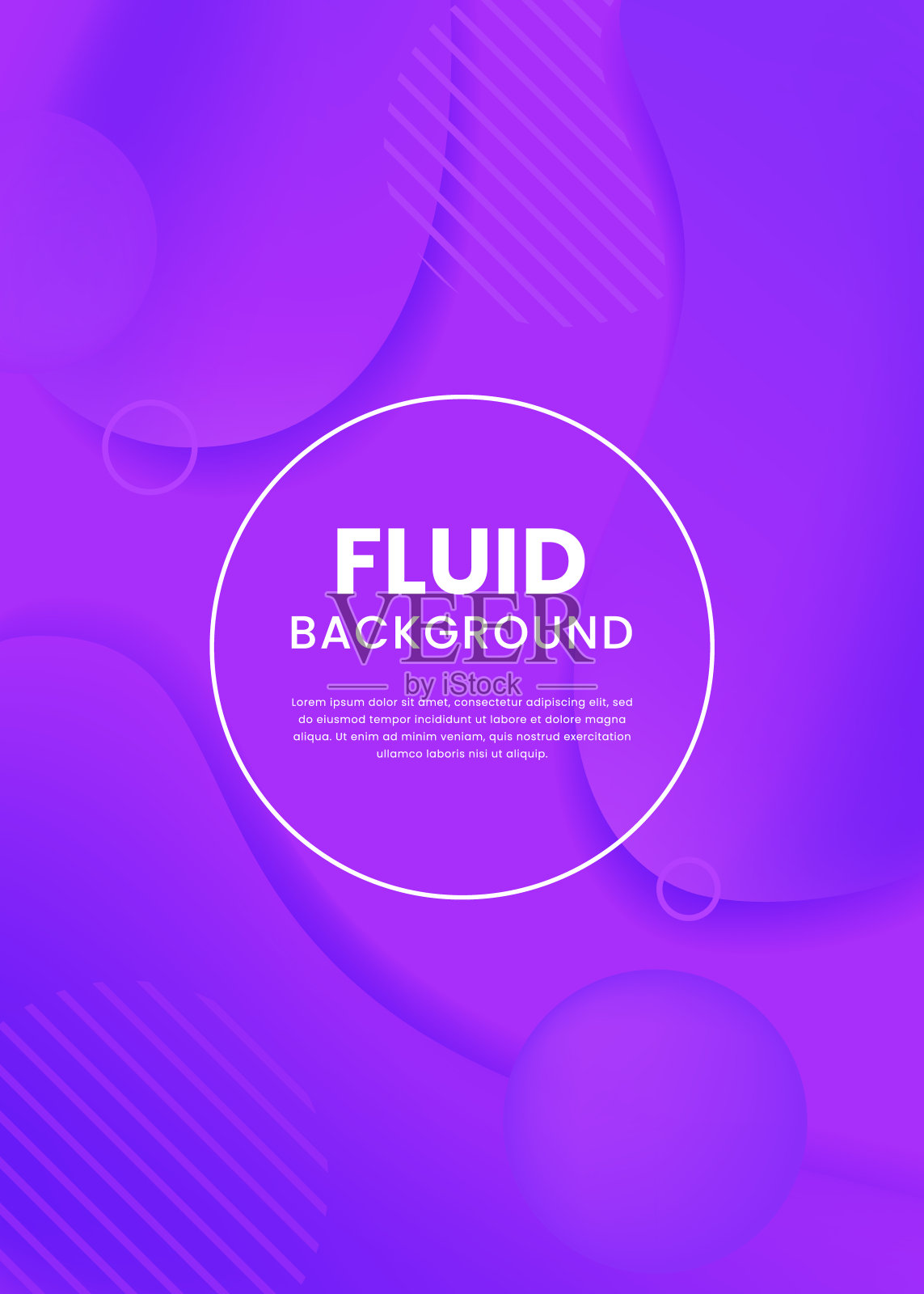 逼真的抽象3D海报与流体形状在多彩的背景。孤立的向量元素插画图片素材