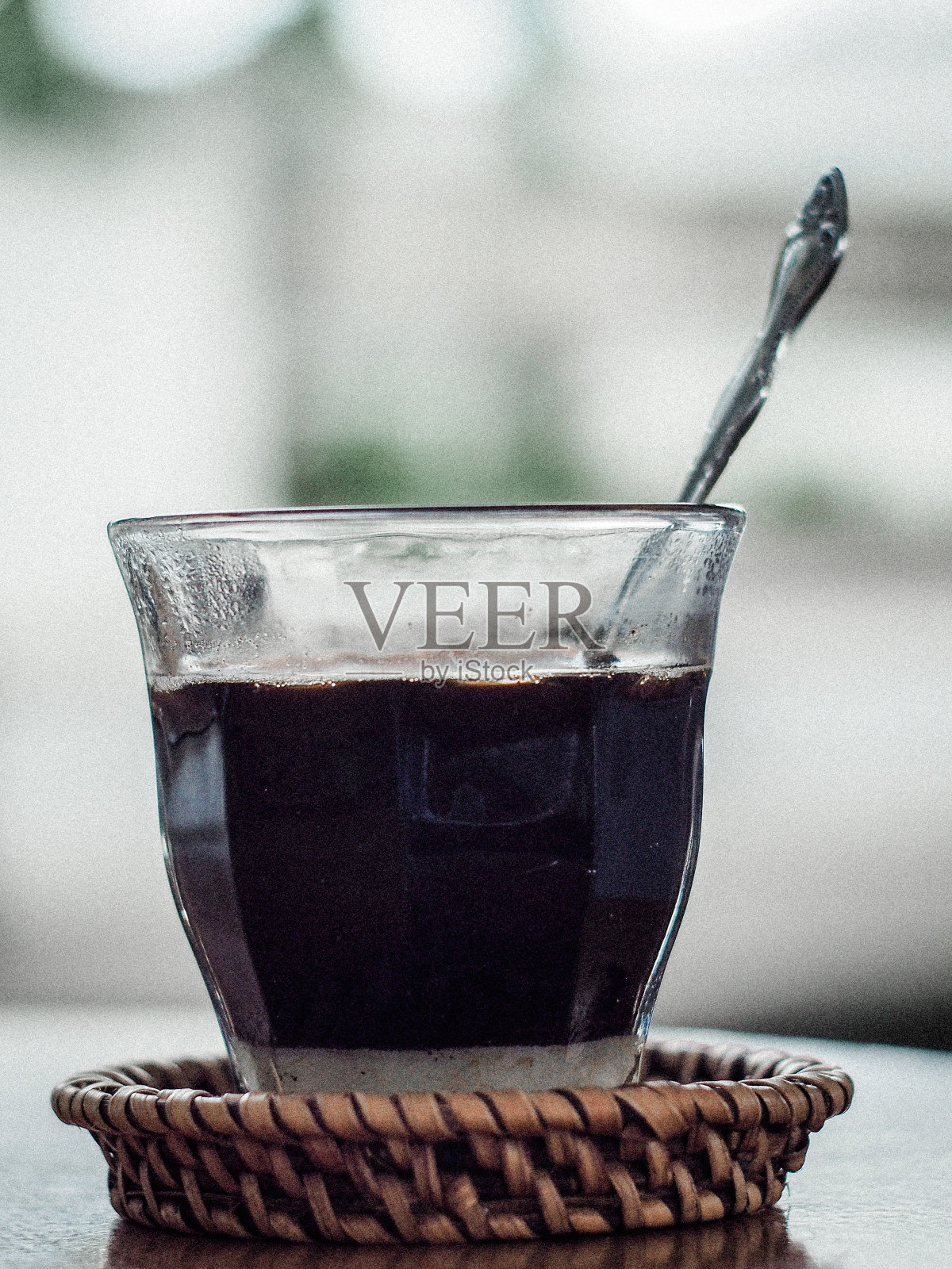 传统的泰国热咖啡加牛奶照片摄影图片