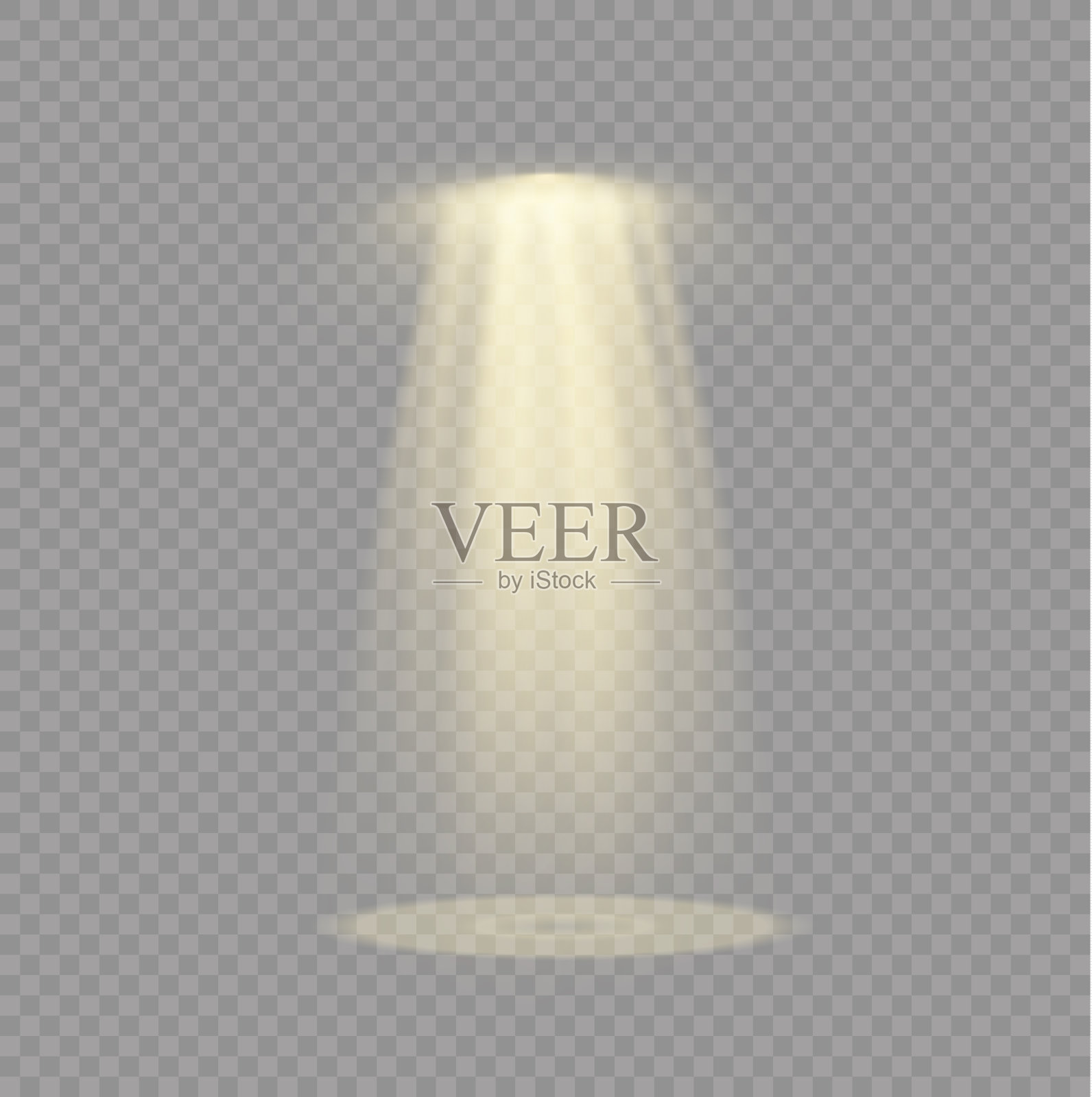 聚光灯下光的效果。插画图片素材