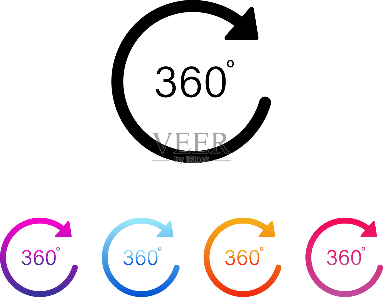 360度旋转图标符号旋转旋转插画图片素材