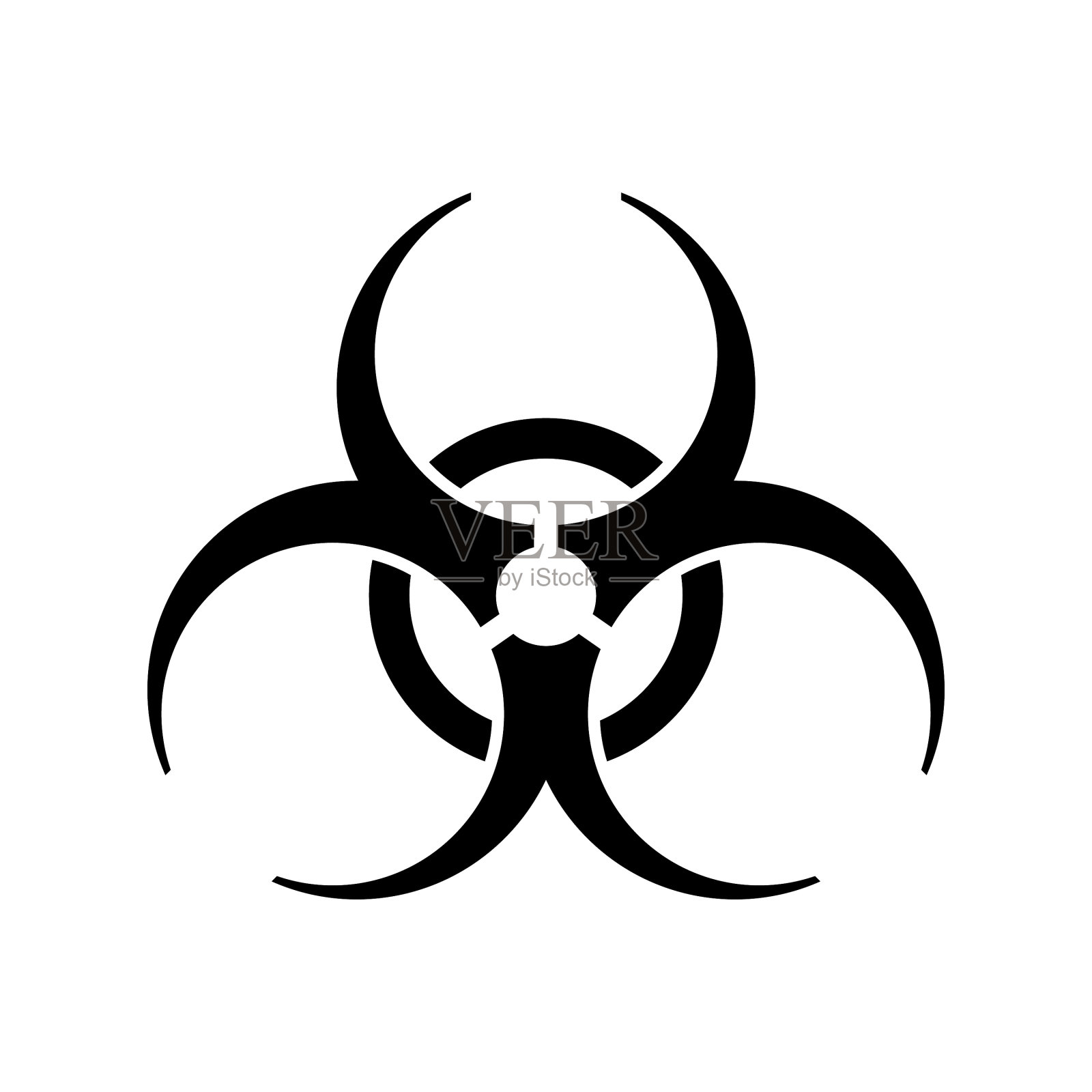 生物危害孤立标志生物危害标志或符号插画图片素材