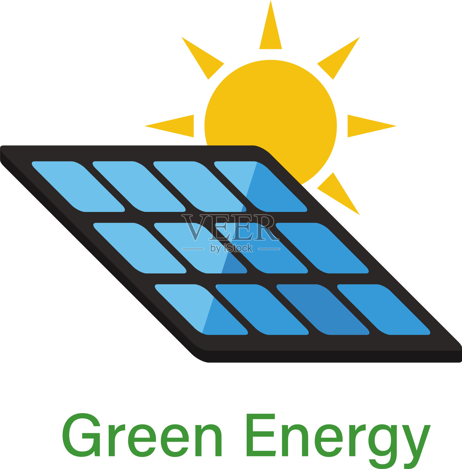 标志太阳能生态工业太阳能插画图片素材