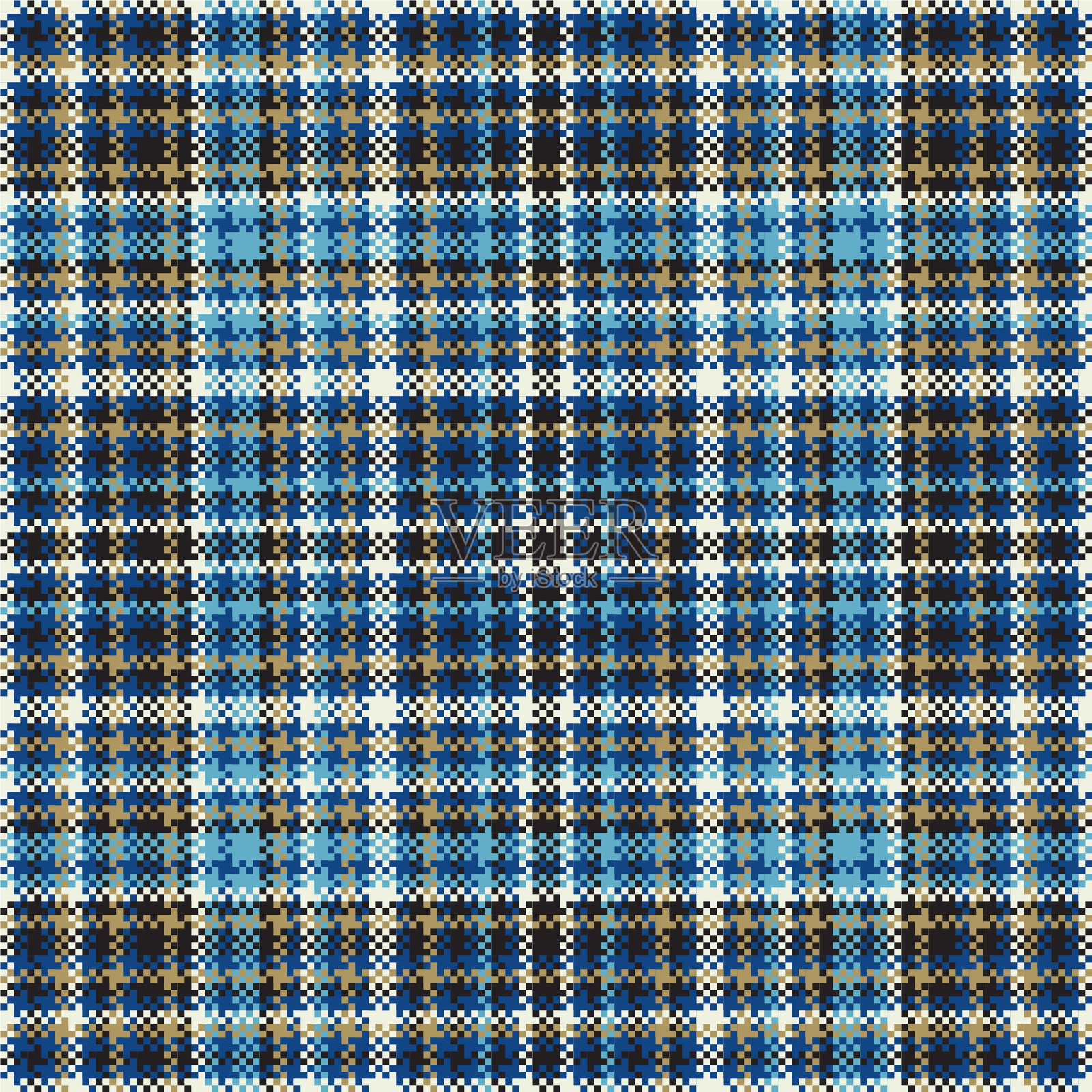 格子花呢图案无缝印花布插画图片素材