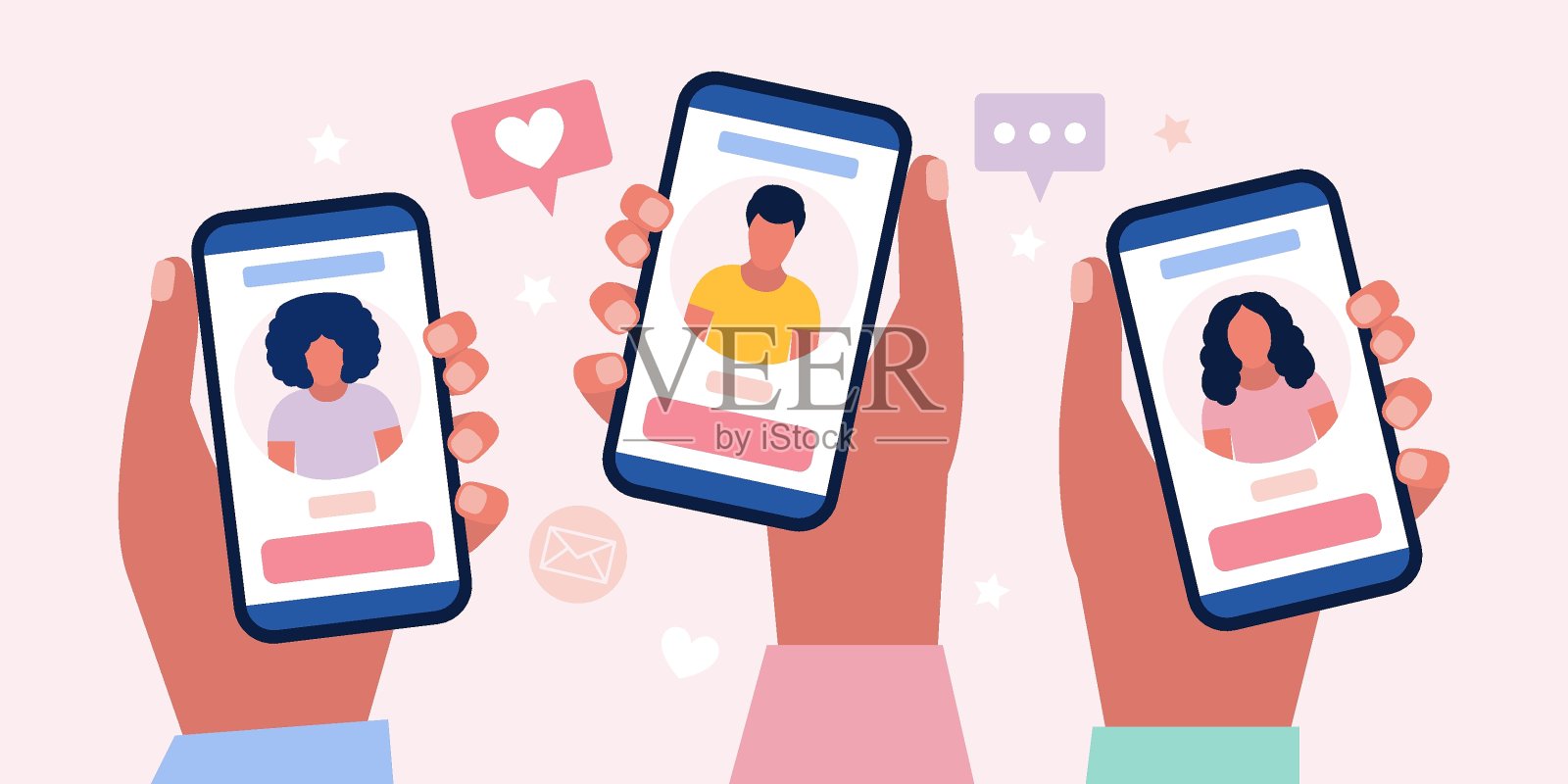 约会服务应用插画图片素材