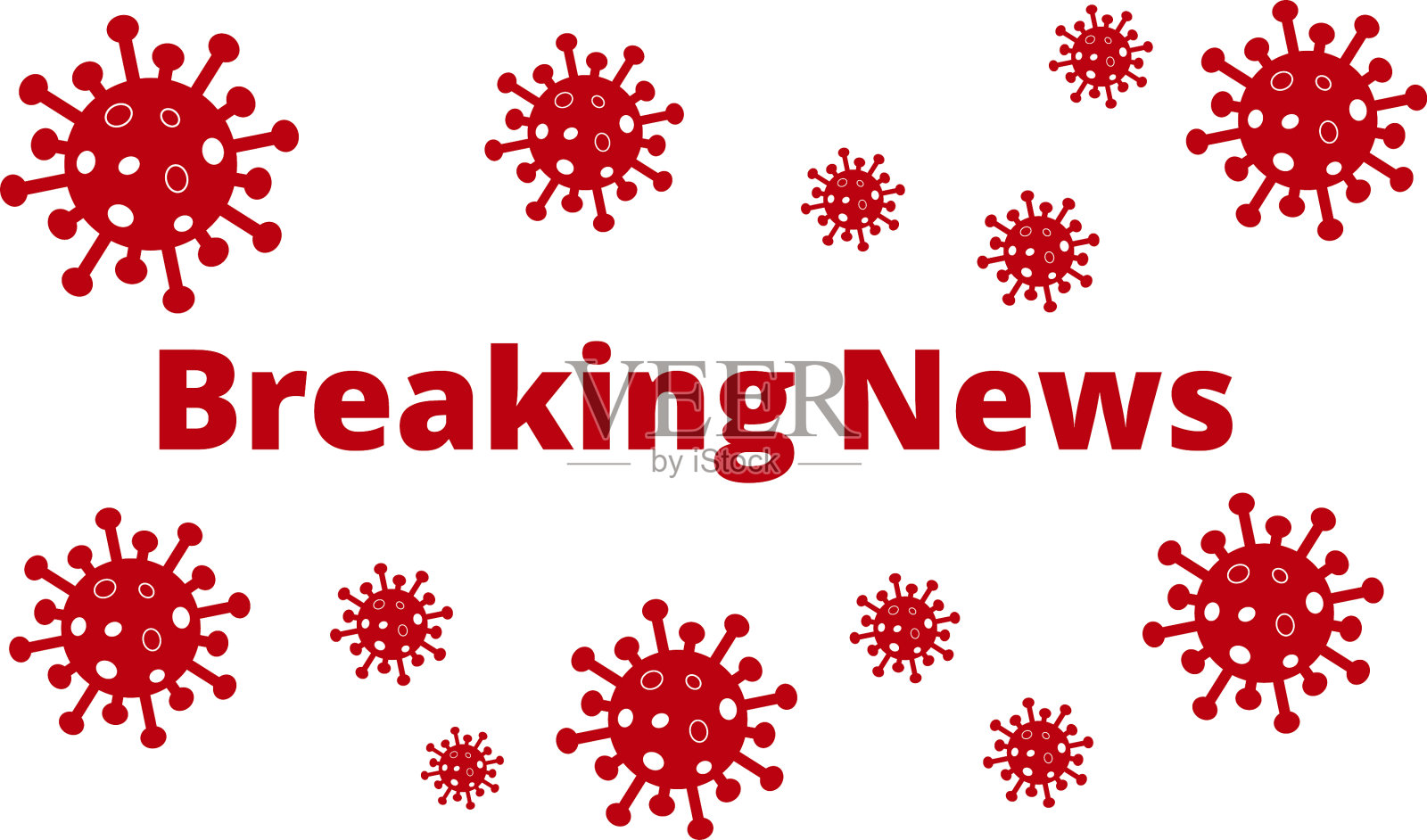 突发新闻横幅海报covid 19冠状病毒插画图片素材