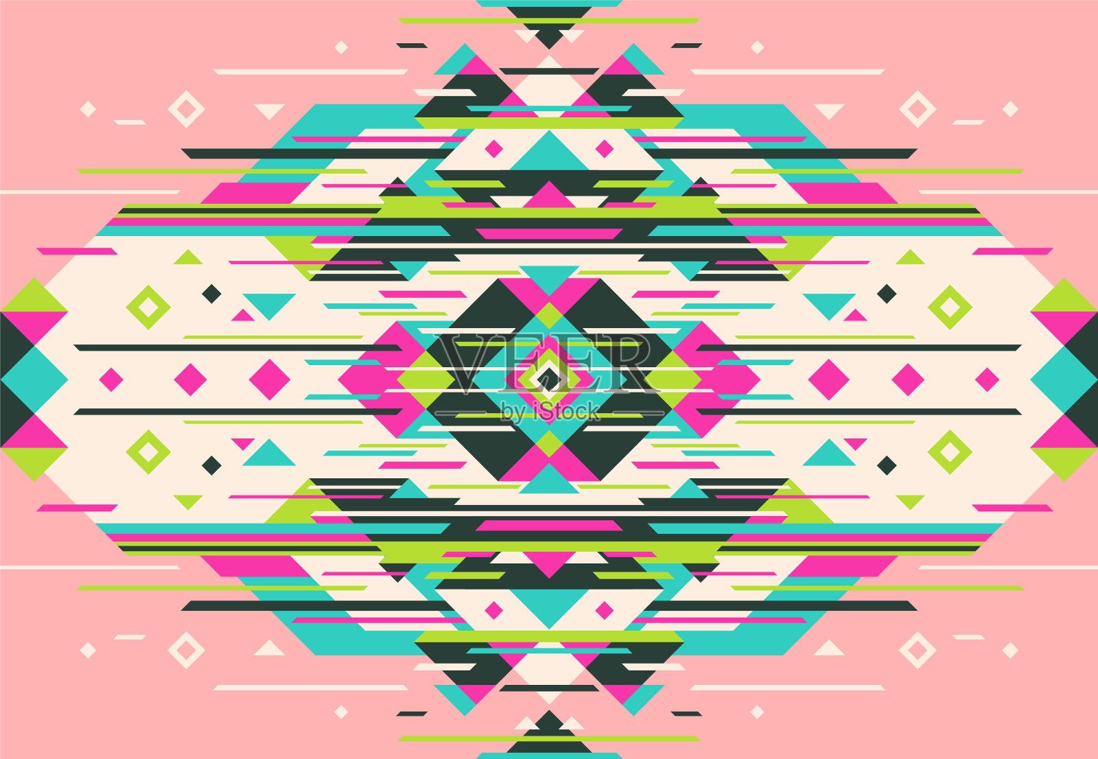 几何抽象风格。插画图片素材