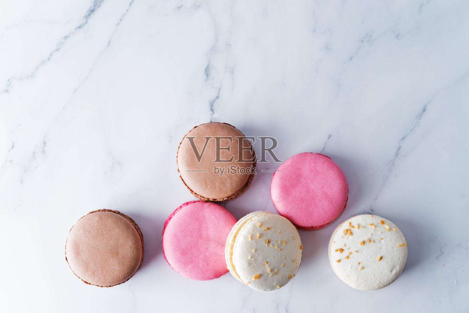 甜蜜的五彩缤纷的马卡龙照片摄影图片