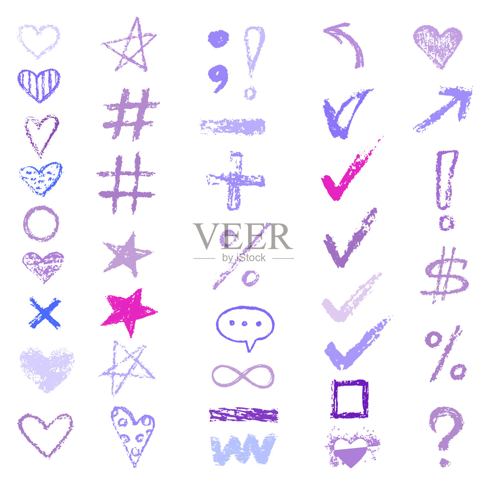 设计粉笔矢量纹理手绘纹理插画图片素材