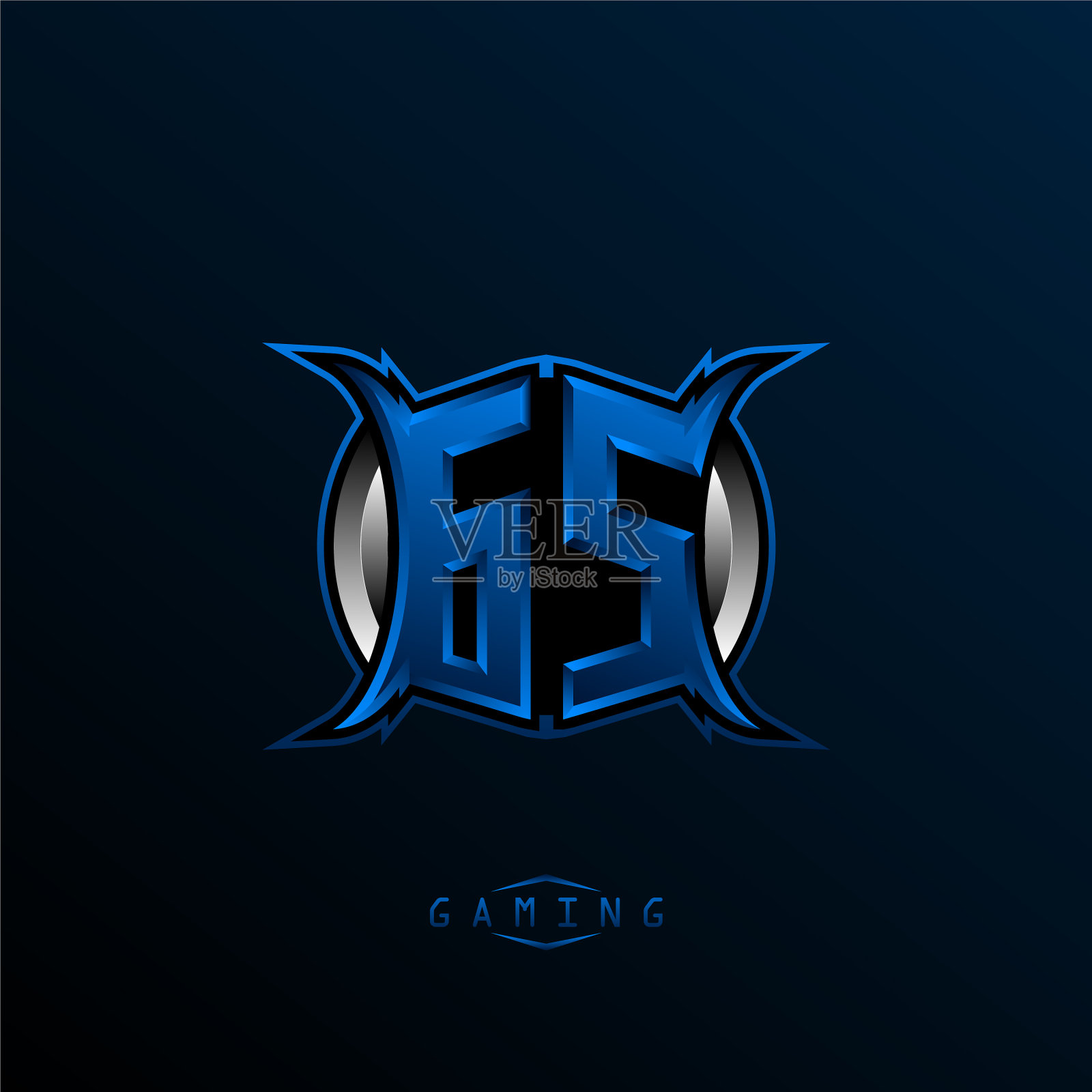 Initial gs logo design初始gs logo设计插画图片素材