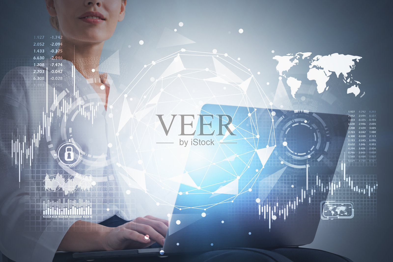 有笔记本电脑的女人,全球网络照片摄影图片