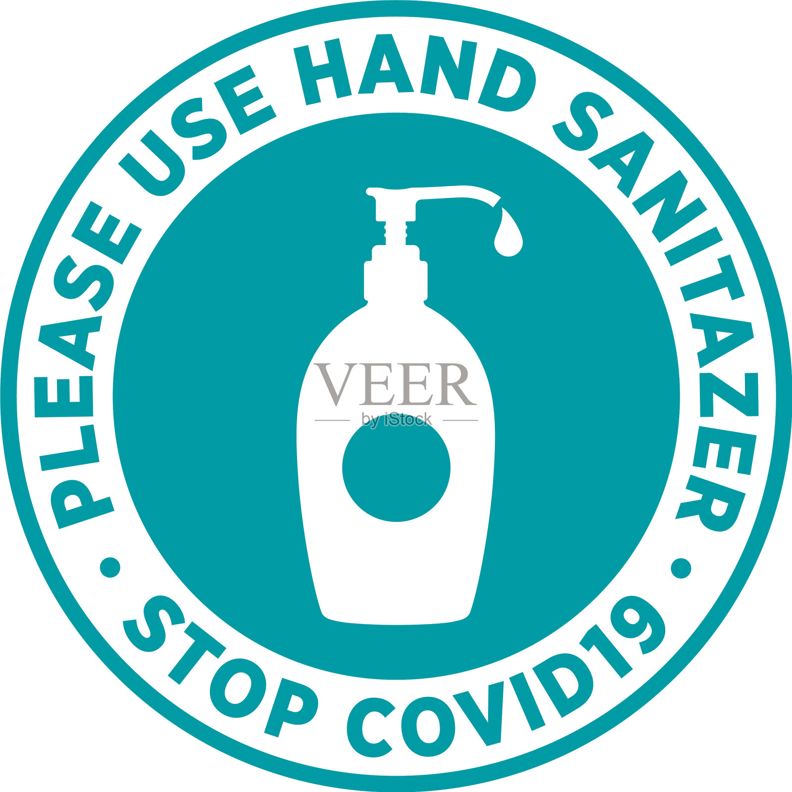 洗手液标牌或地板贴纸插画图片素材