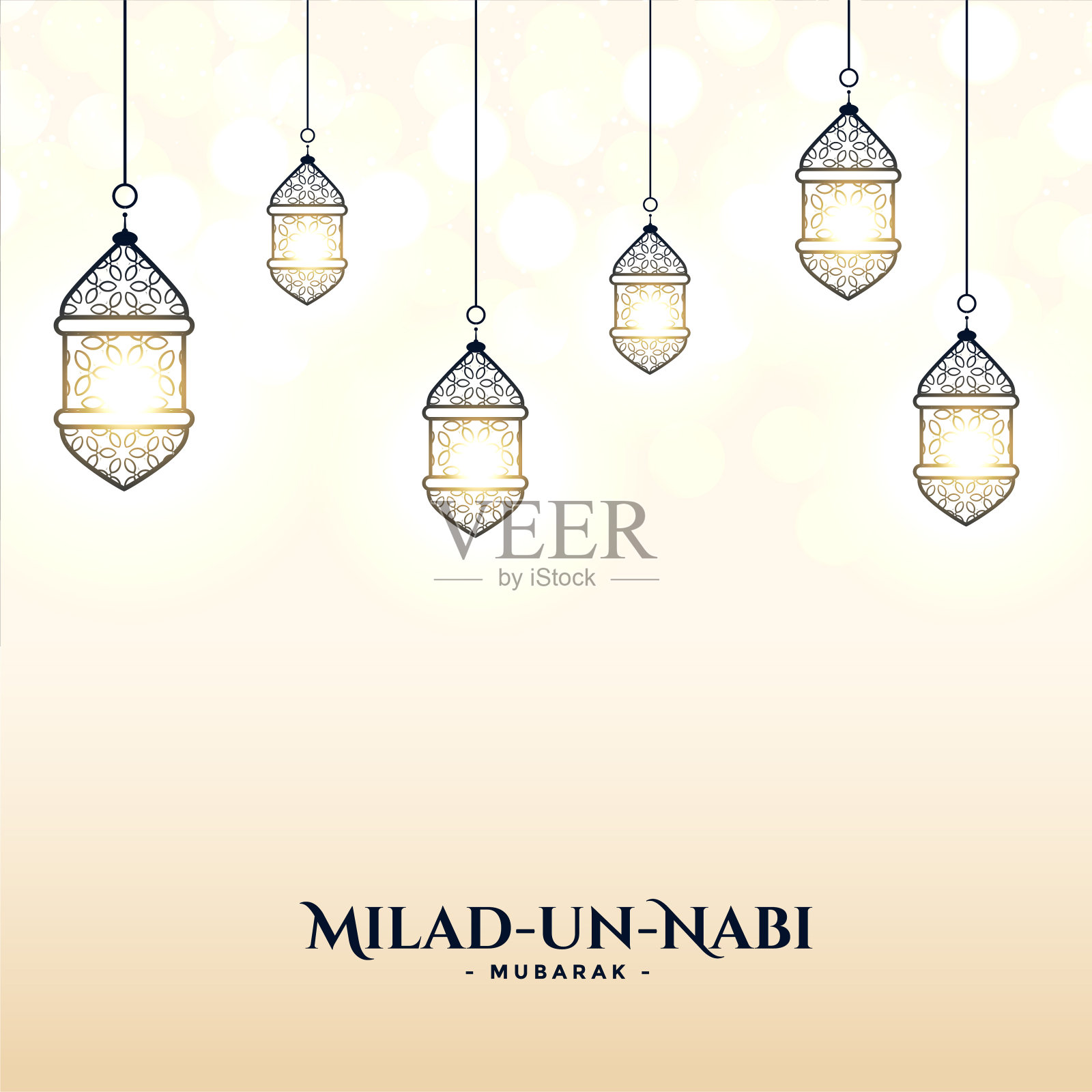 米拉德UN nabi卡配灯具装饰设计插画图片素材